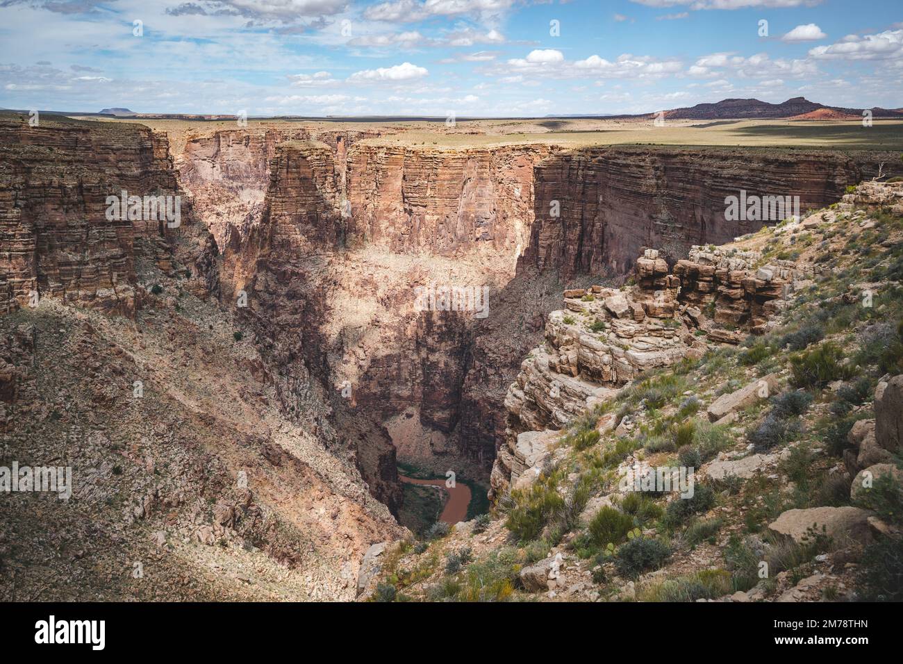 gorge overlook in navajo tribal park Stock Photo