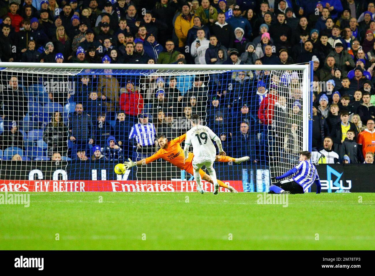 Goalkeeper Deflection Hillsborough Stadium, Sheffield, England - 7th January 2023 Martin ...