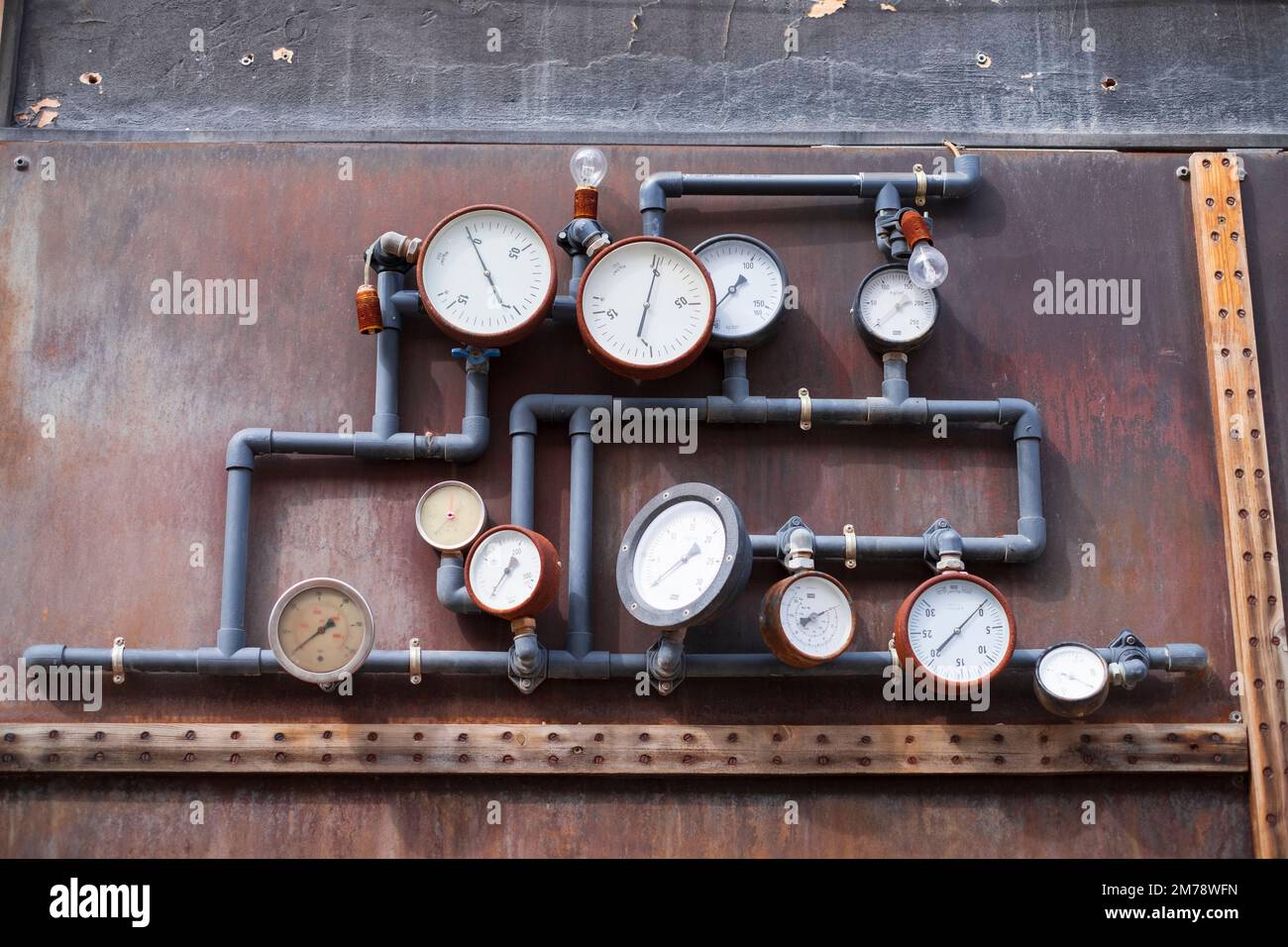The high pressure gauge meters or manometers Stock Photo Alamy