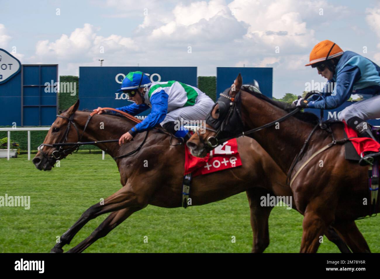 Ascot, Berkshire, UK. 7th May, 2022. Horse Vafortino ridden by 17 year old  jockey Benoit de la Sayette wins the Tote Victoria Cup at the May Racing  Weekend Victoria Cup Raceday at