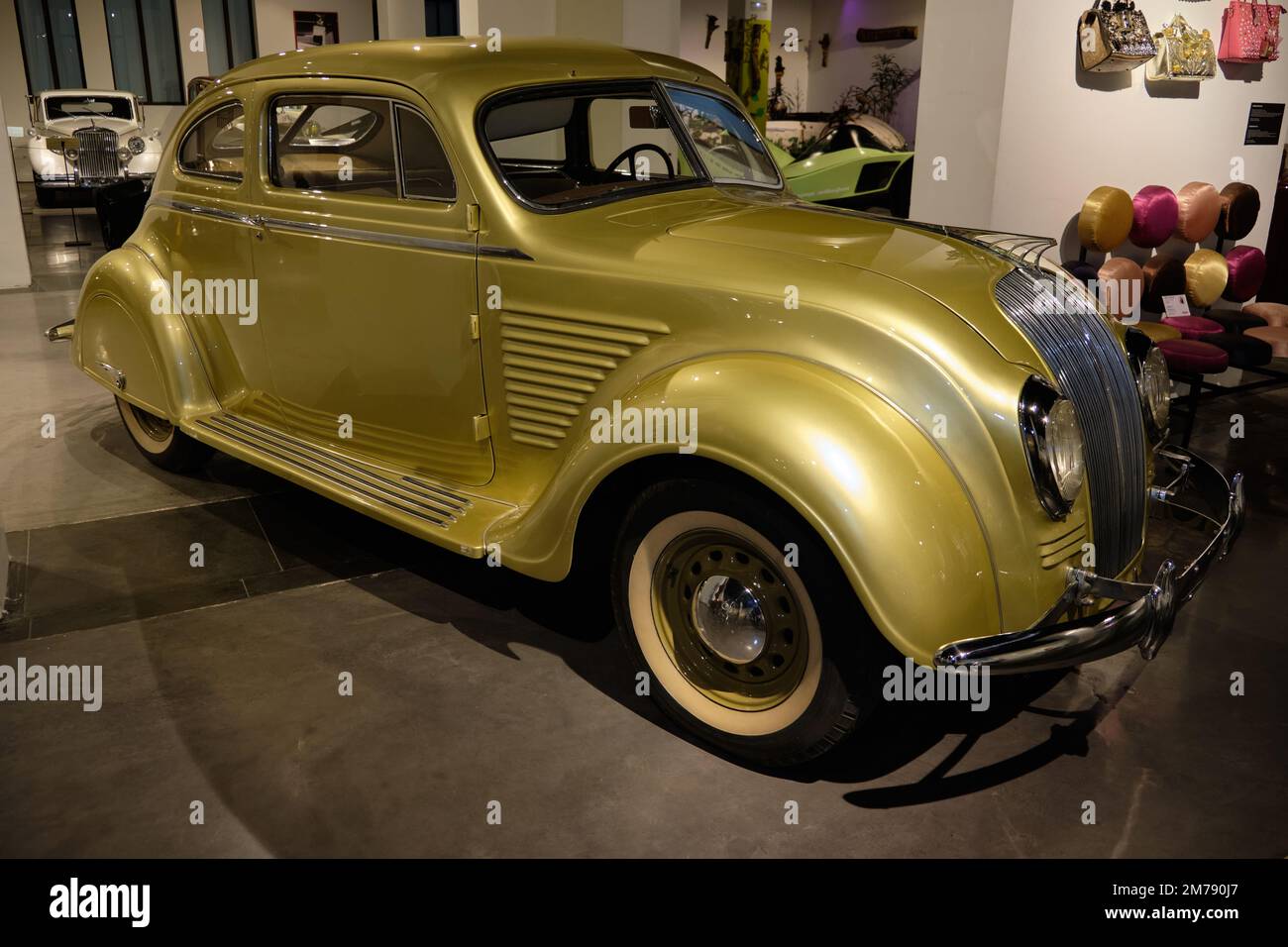 DeSoto Airflow at automobile museum of Malaga, Spain. Stock Photo
