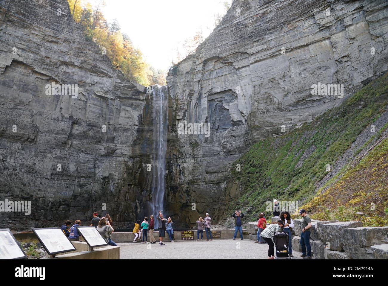 Upstate New York, U.S.A October 17, 2022 Visitors enjoying the