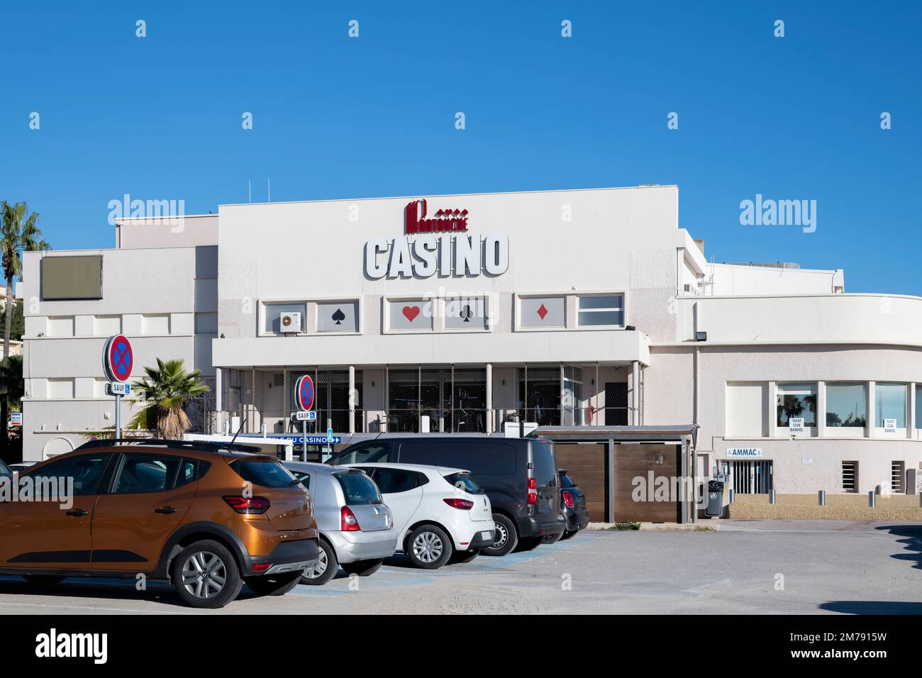 Facade of the Partouche CASINO in Bandol, South of France, Europe Stock Photo