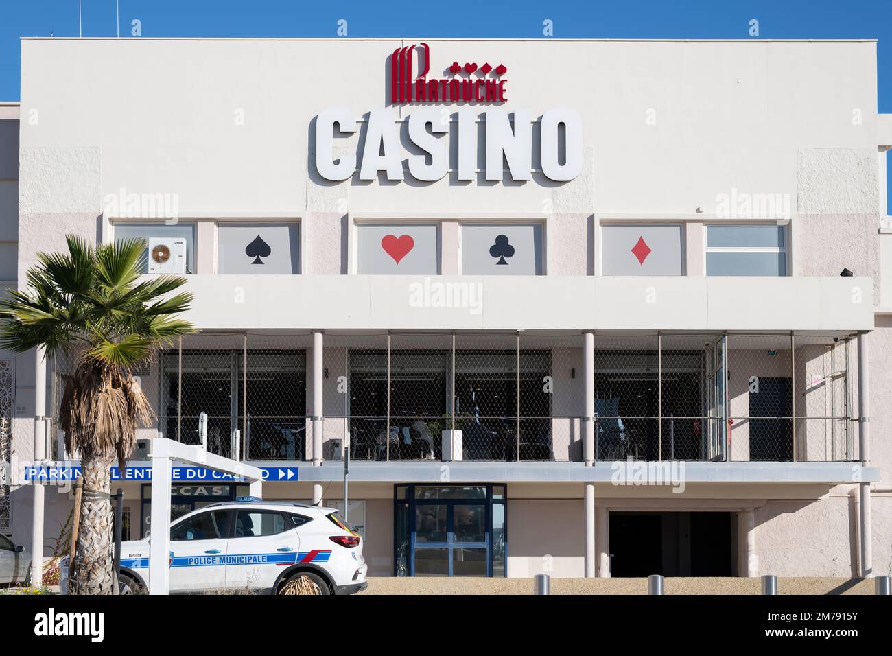 Facade of the Partouche CASINO in Bandol, South of France, Europe Stock Photo