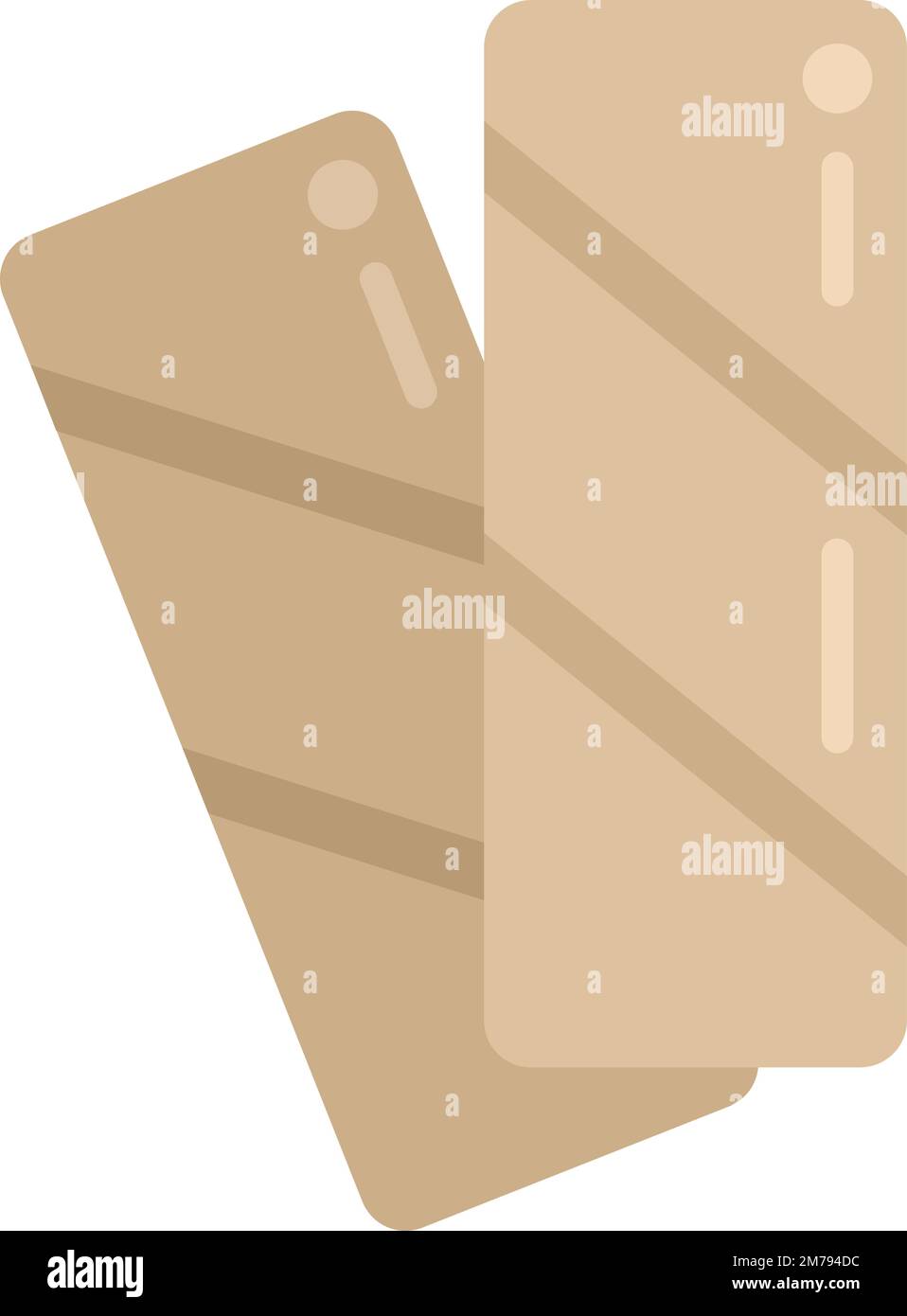 Trash cards icon flat vector. Dry bin. Paper ecology isolated Stock ...
