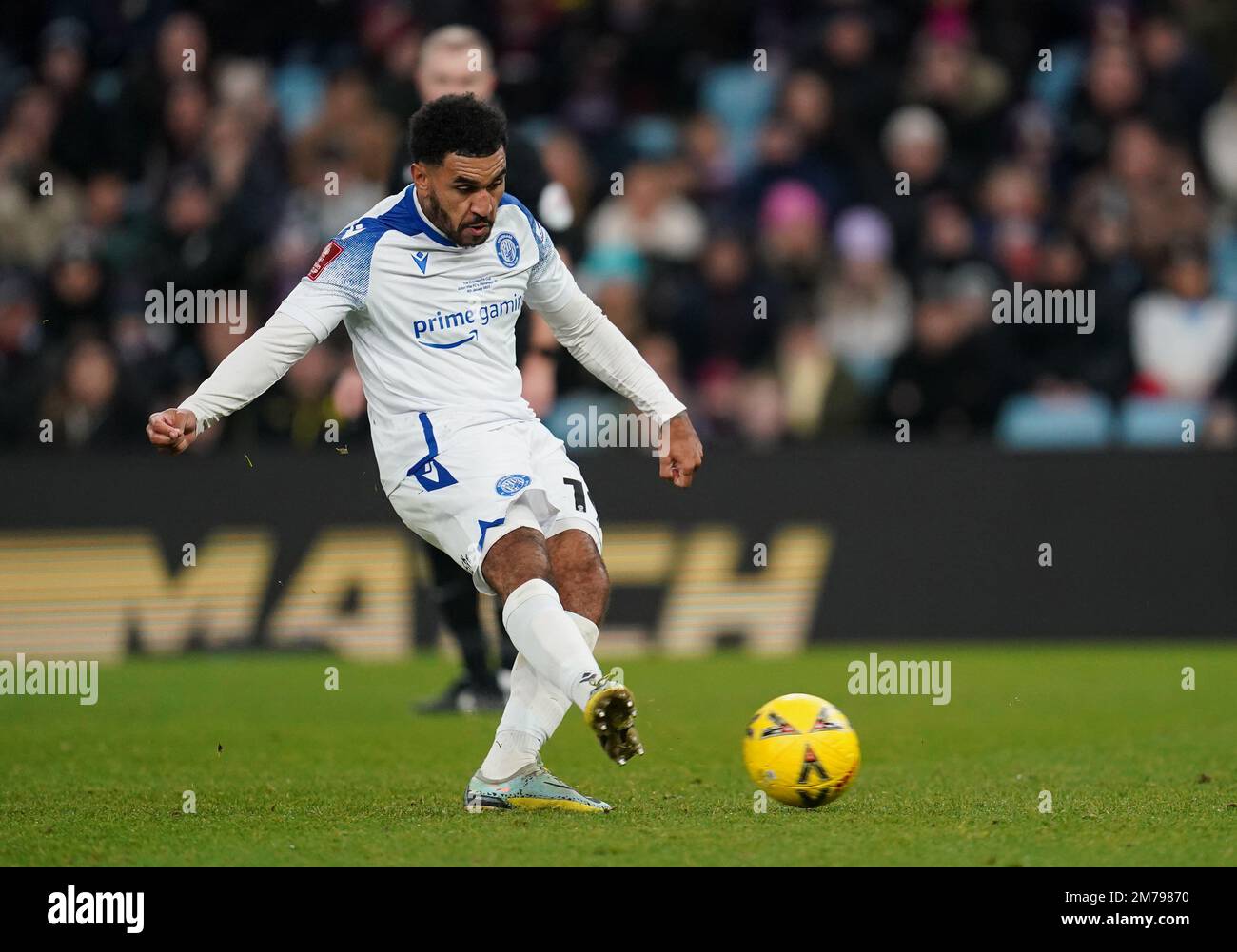 Stevenage's Jamie Reid scores their side's first goal of the game from ...