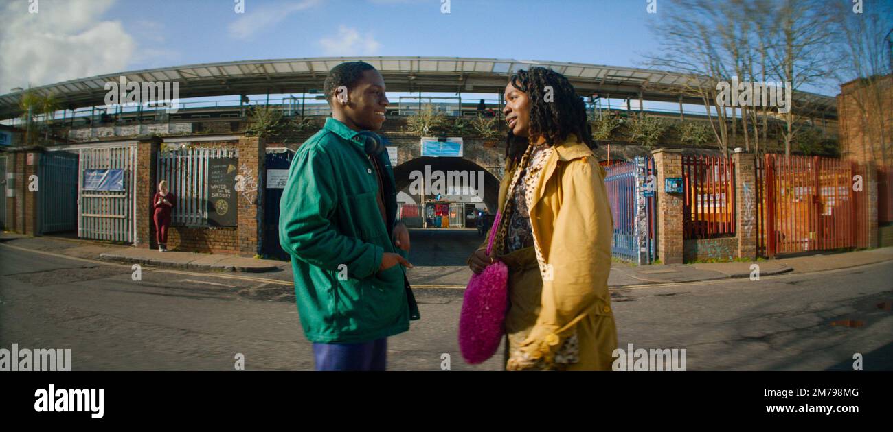 RELEASE DATE: March 31, 2023. TITLE: Rye Lane. STUDIO: BBC Films. DIRECTOR: Raine Allen Miller. PLOT: Two youngsters reeling from bad breakups who connect over an eventful day in South-London. STARRING: DAVID JONSSON, VIVIAN OPARAH as Yas. (Credit Image: © BBC Films/Entertainment Pictures) Stock Photo