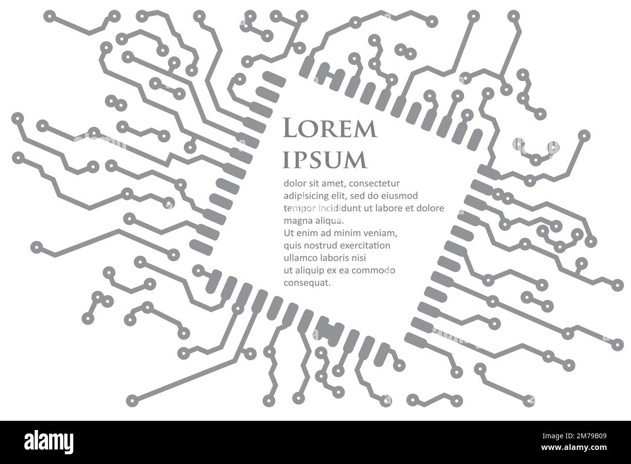 Inclined, turned, tilted Background in PCBlayout style with empty