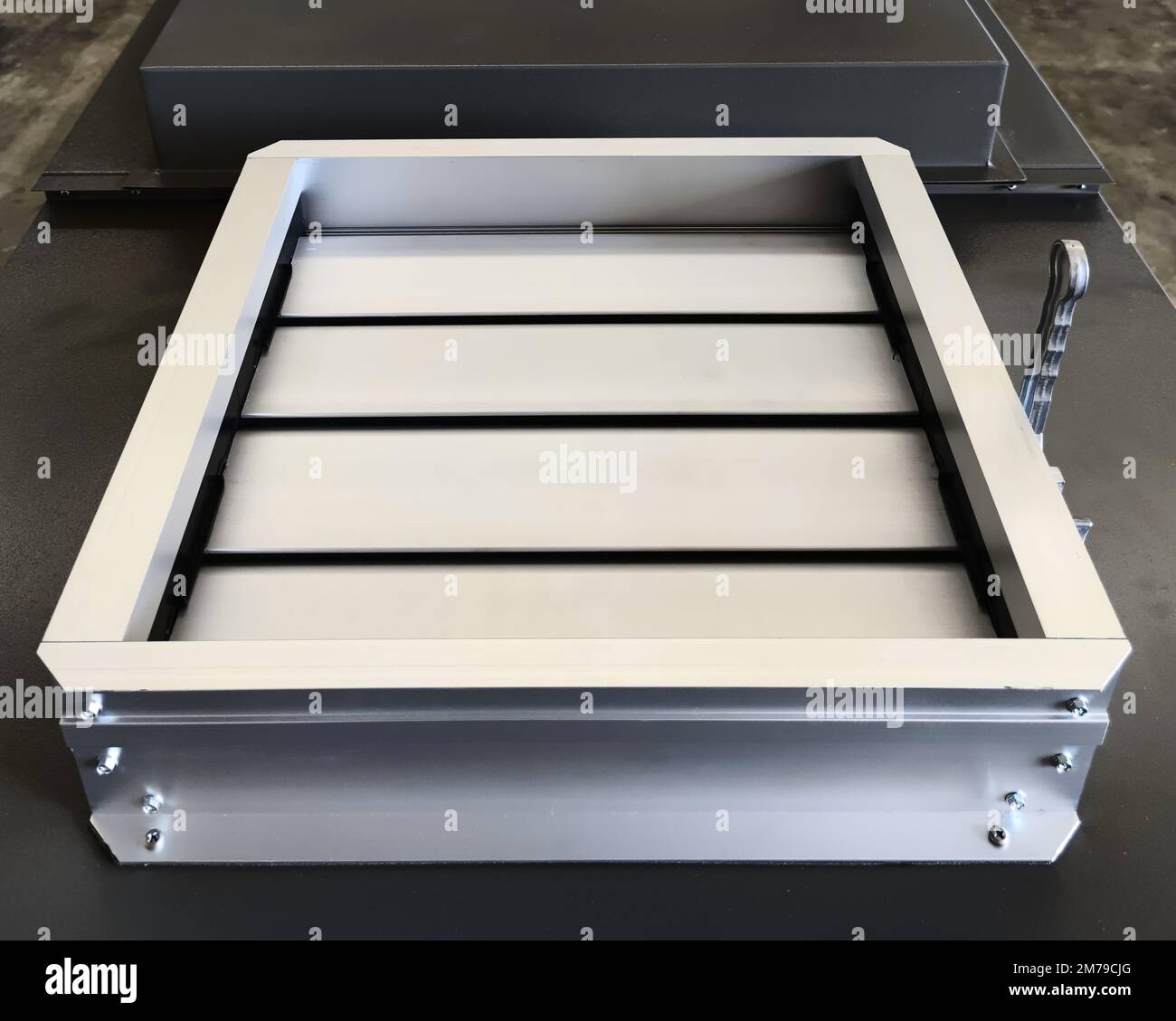 A metallic Volume Damper for HVAC System Stock Photo Alamy