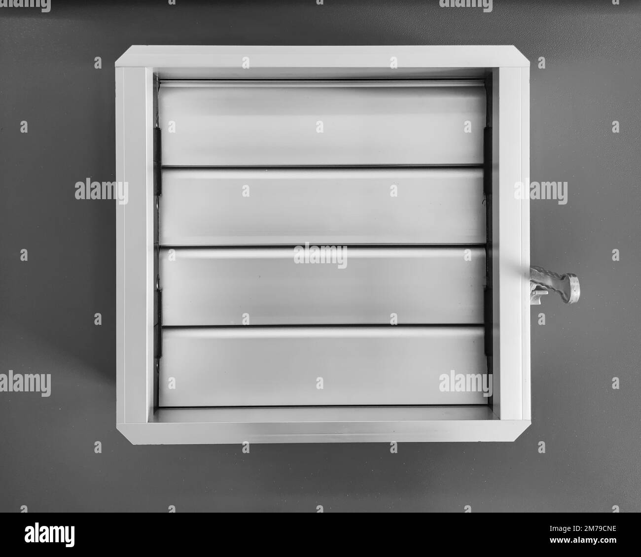A top view of a metallic Volume Damper for HVAC System Stock Photo Alamy