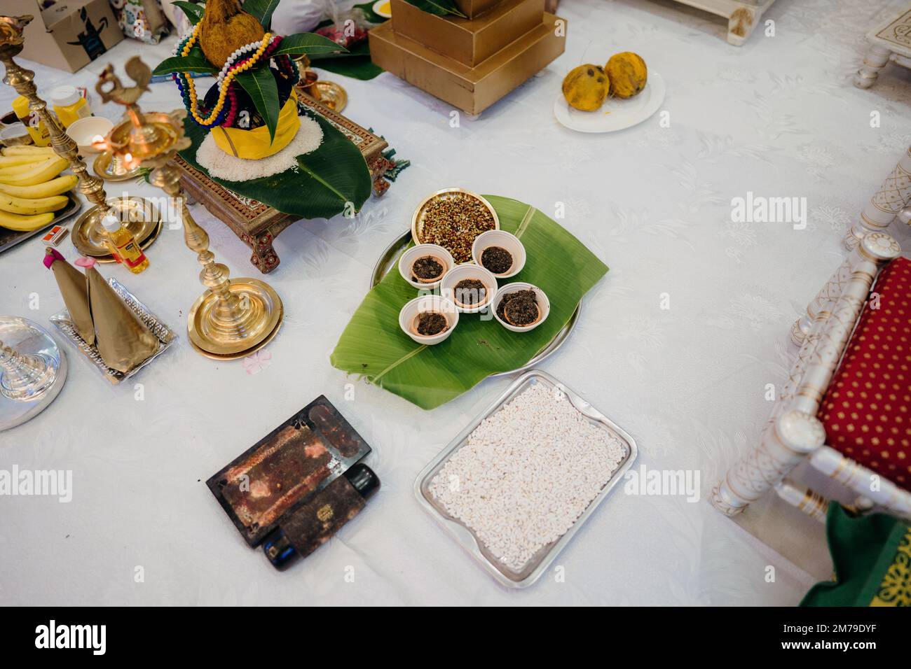 Indian Ritual Food The traditional food from Indian cuisine for special celebration Stock ...