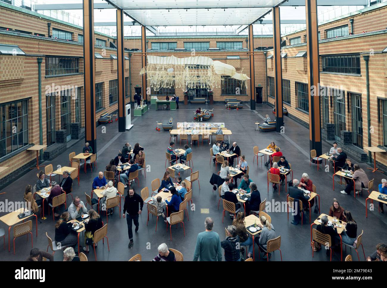 Kunstmuseum Den Haag Holland. Museum for modern art. 2023. Restaurant