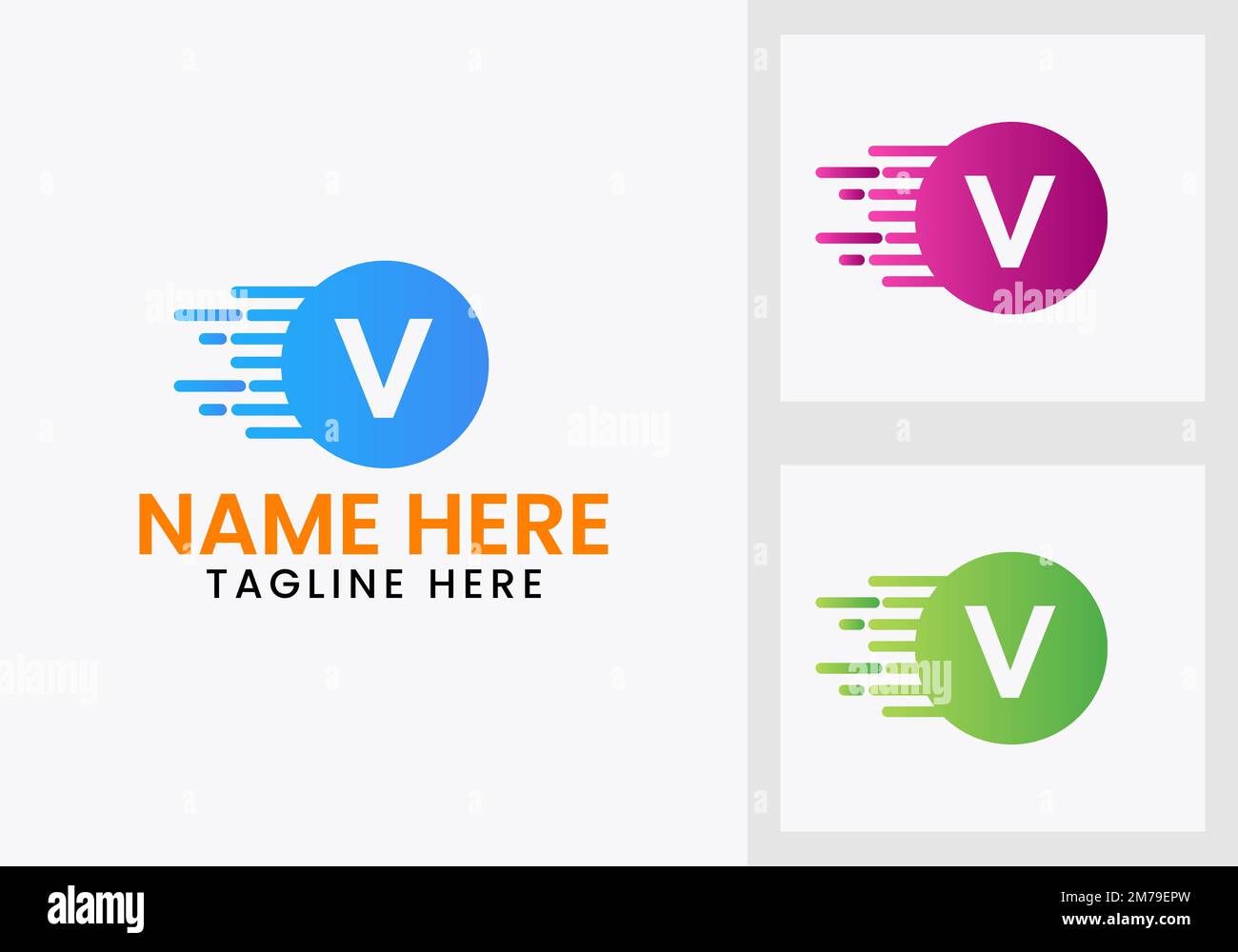Letter V Technology Logo Design Template. Modern Logotype Symbol Stock ...