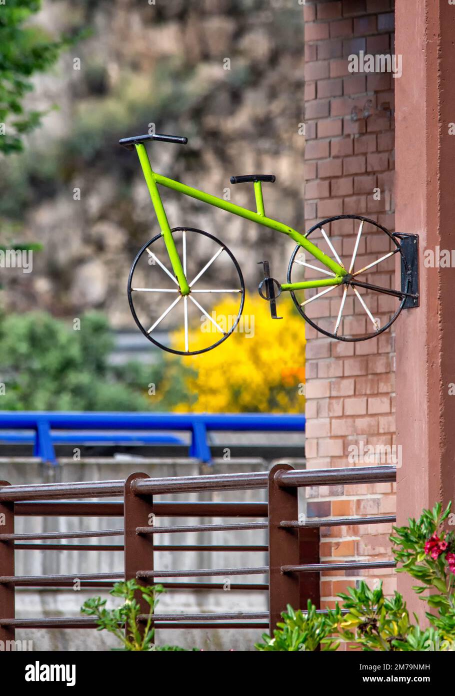 bicycle advertisement Stock Photo
