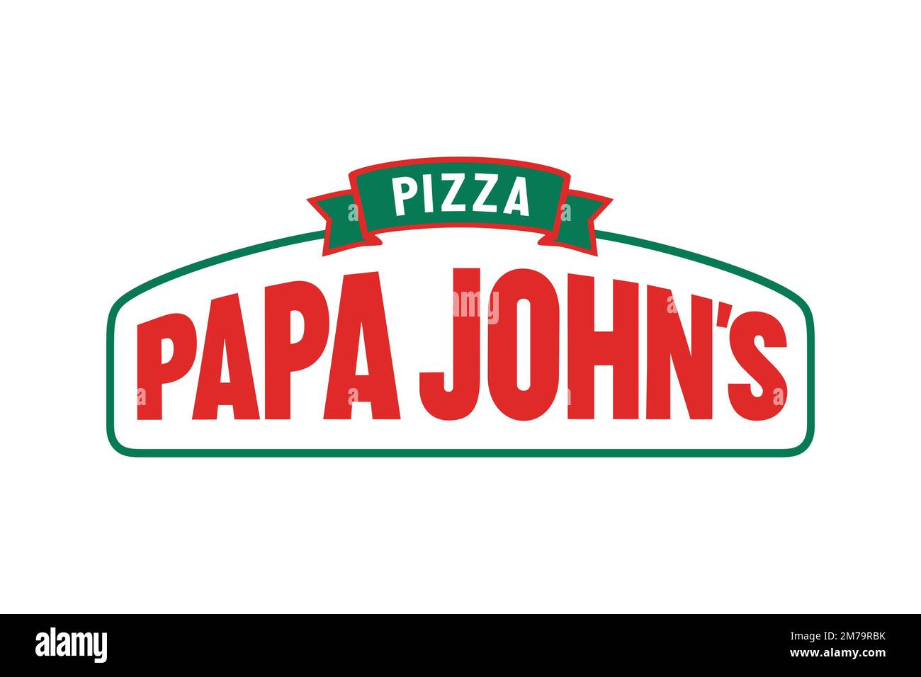 Papa John&rsquo;s Pizza, Logo, White Background Stock Photo - Alamy