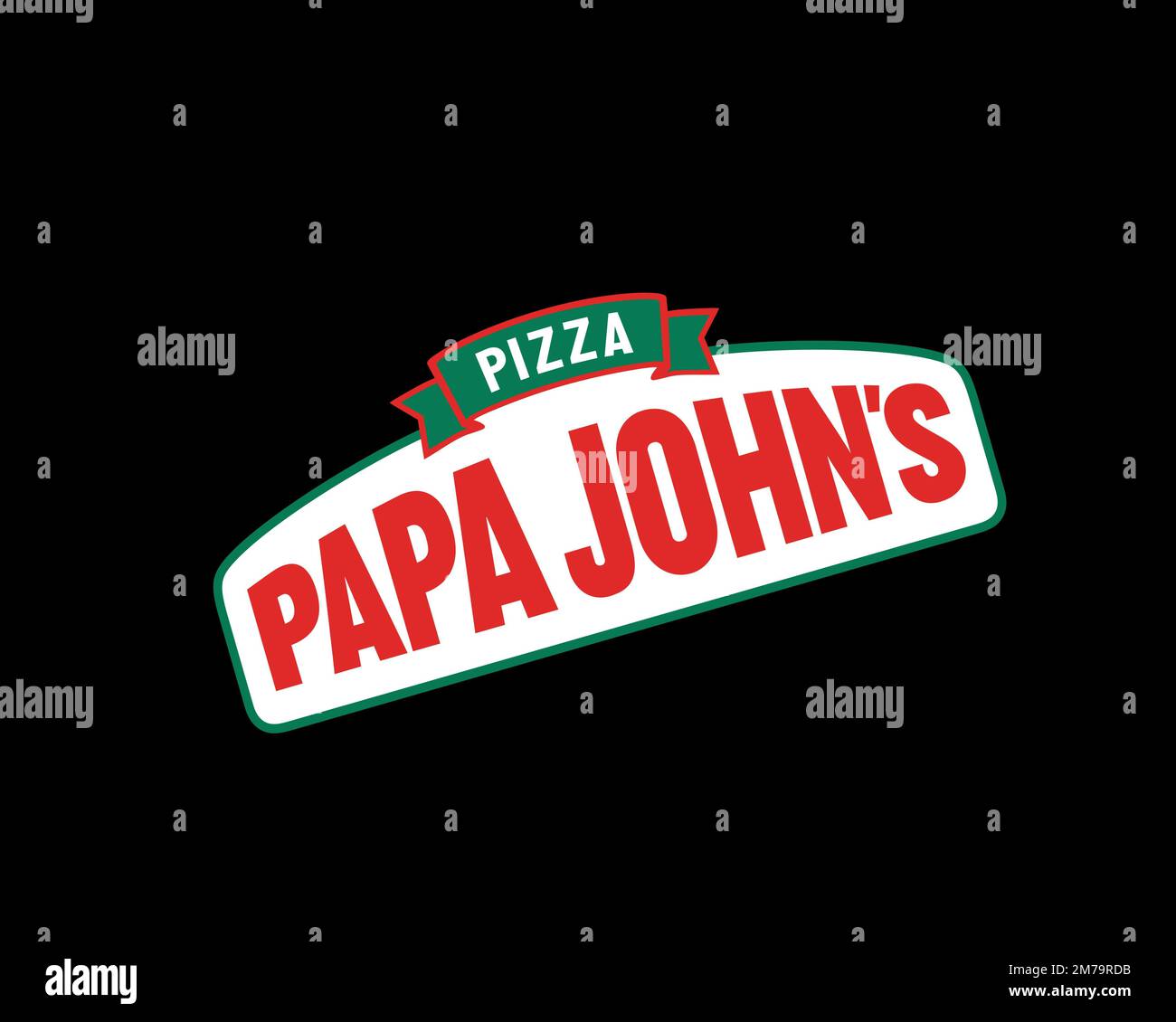 Papa John's Pizza, Rotated Logo, Black Background Stock Photo Alamy