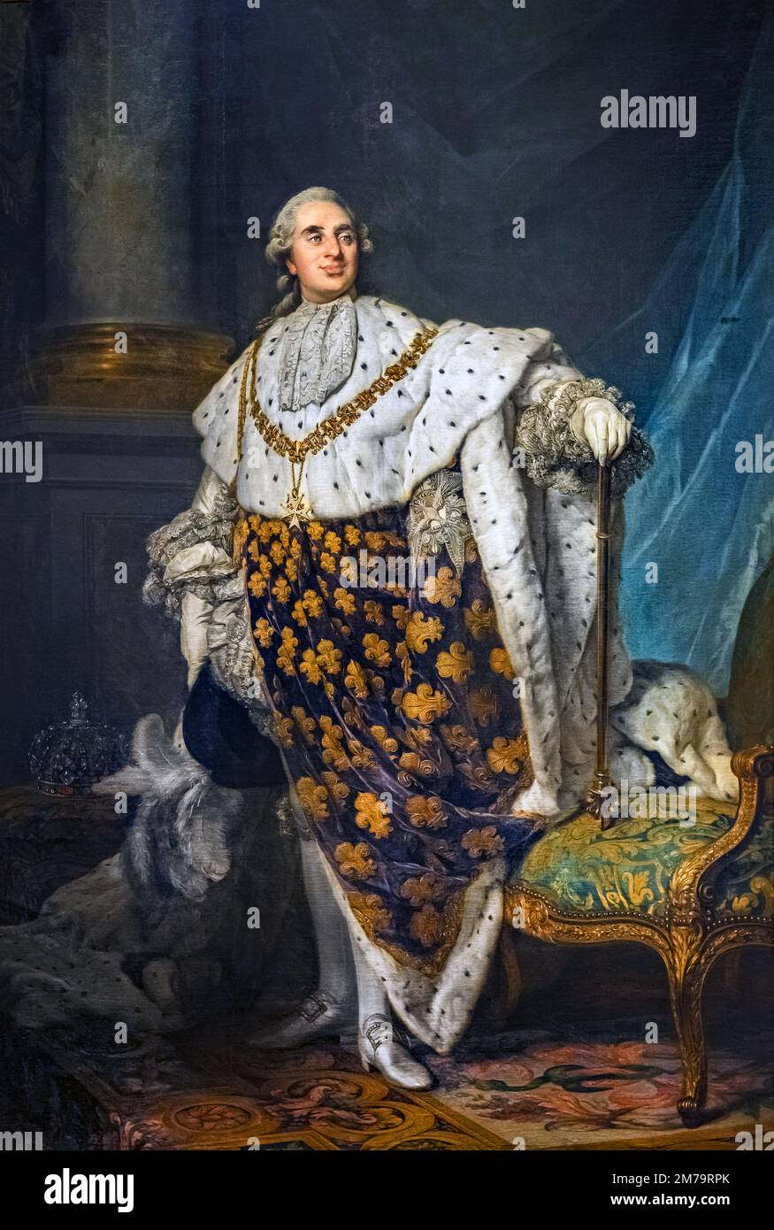 Louis XVI of France, 1775, by Didier Descouens  Louis XVI (1754 – 1793) last King of France before the fall of the monarchy during the French Revolution. Stock Photo