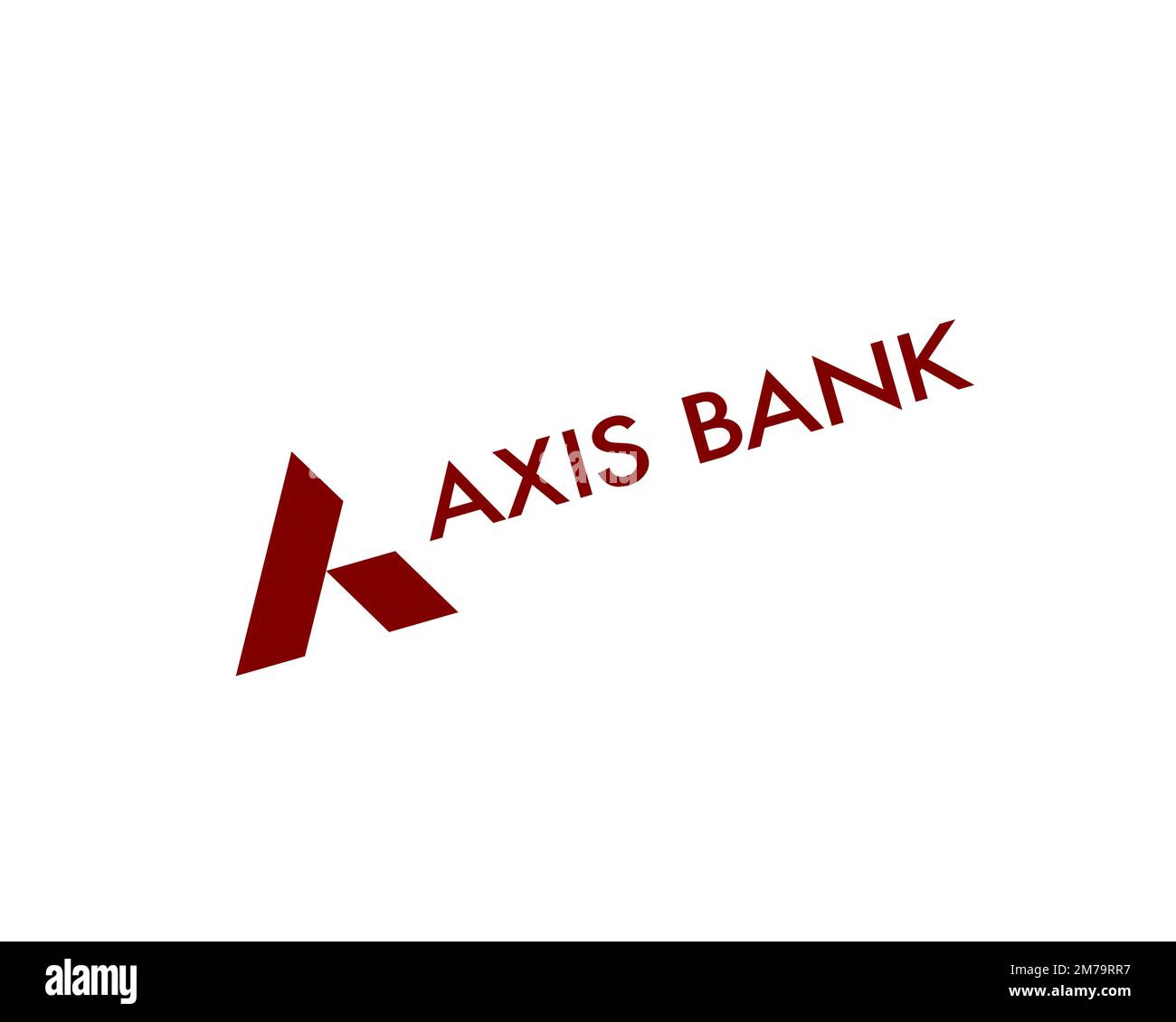 Axis Bank, Rotated Logo, White Background Stock Photo - Alamy