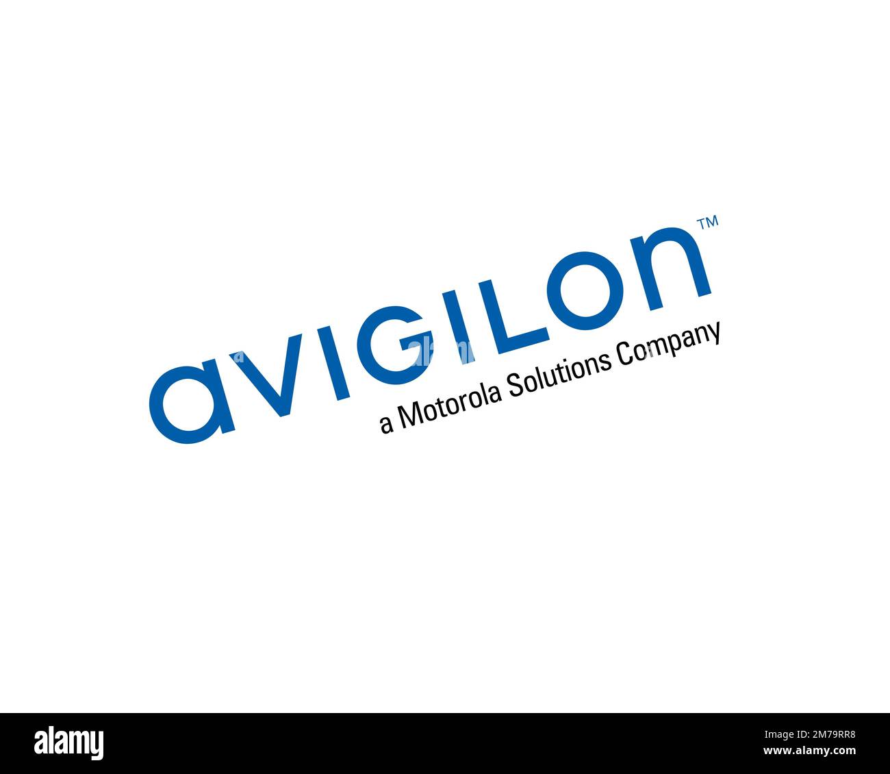 Avigilon, rotated logo, white background Stock Photo Alamy