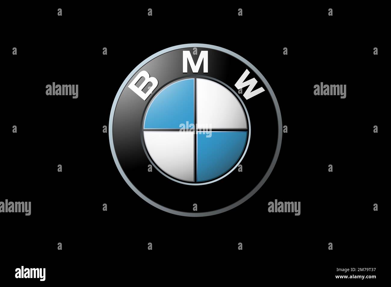 BMW in the United States, Logo, Black background Stock Photo Alamy