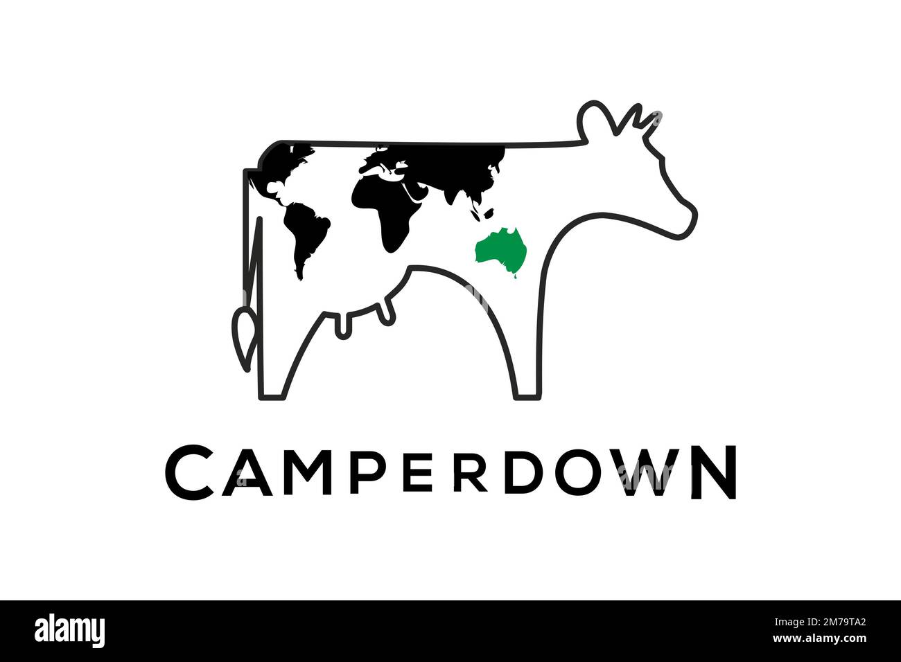 Camperdown Dairy International, Logo, White Background Stock Photo Alamy
