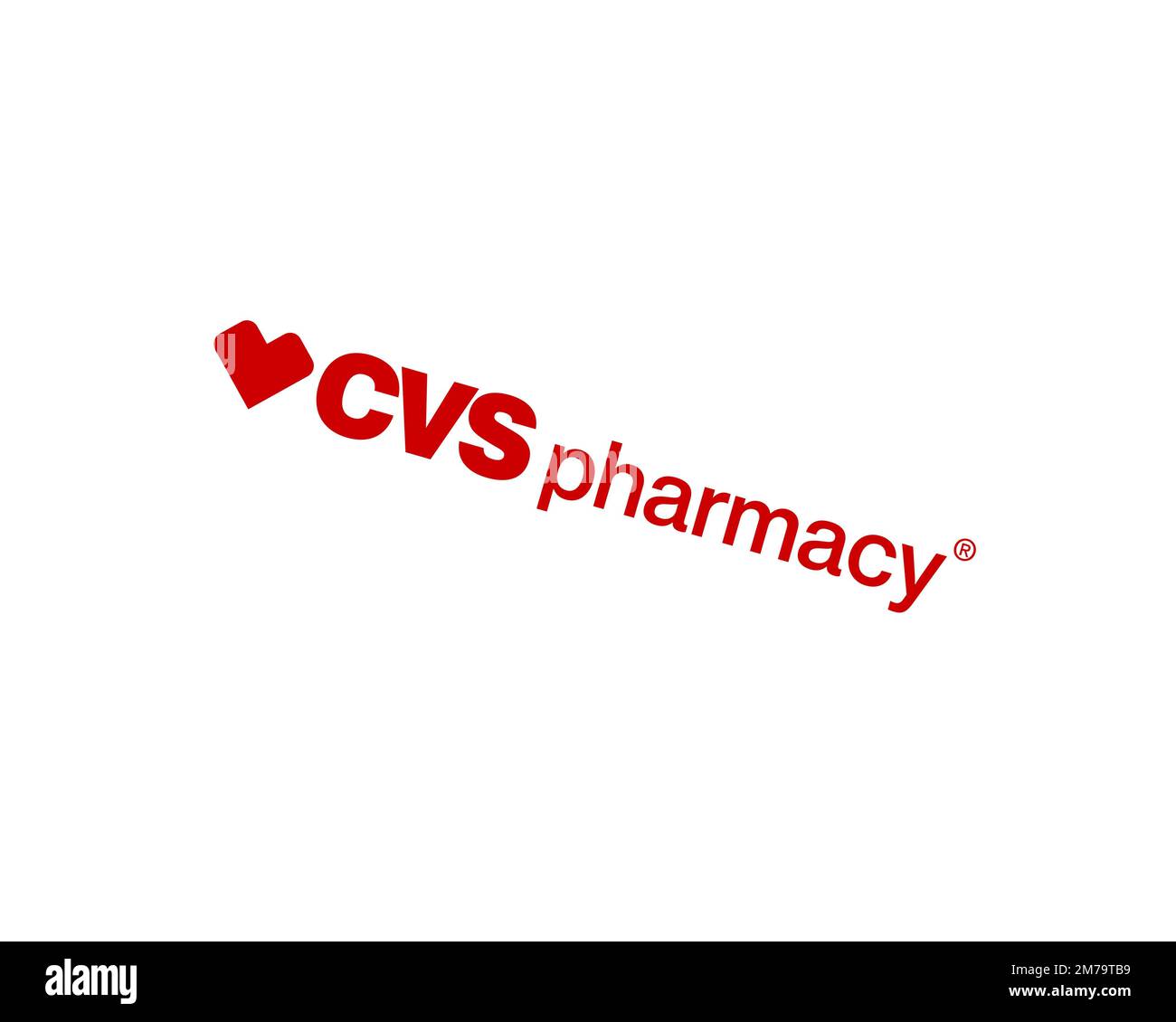 Cvs pharmacy rotated logo white background b stock photo alamy