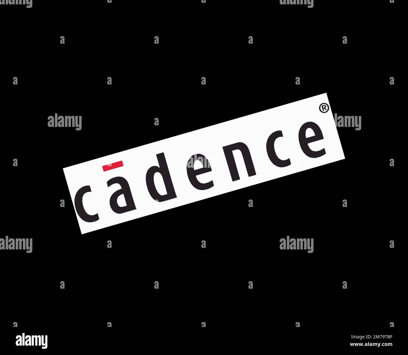 Cadence design systems rotated logo black background stock photo alamy