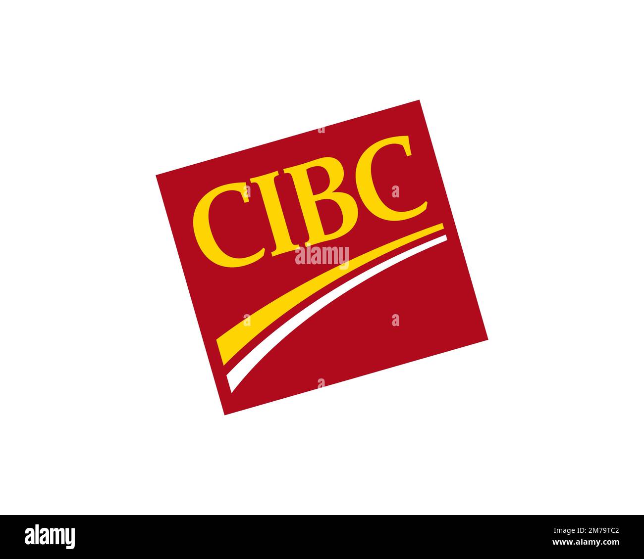 Canadian Imperial Bank of Commerce, Rotated Logo, White Background Stock Photo Alamy