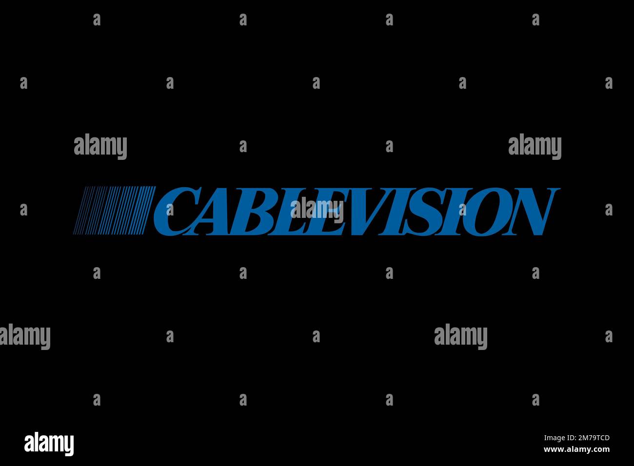 Cablevision, Logo, Black background Stock Photo Alamy