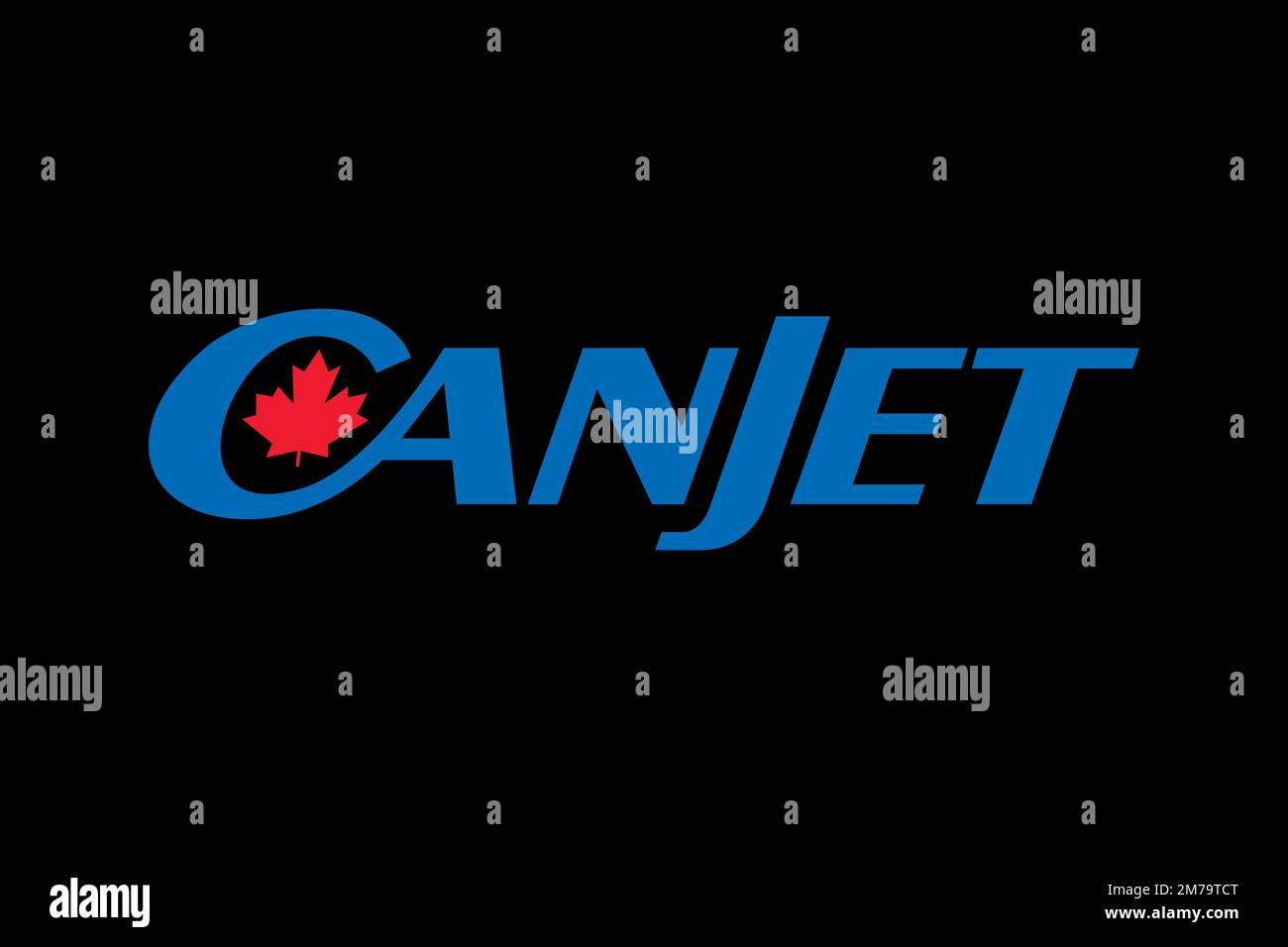 CanJet, Logo, Black background Stock Photo Alamy