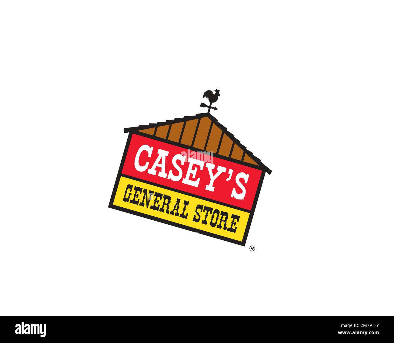 Casey's General Stores, Rotated Logo, White Background B Stock Photo