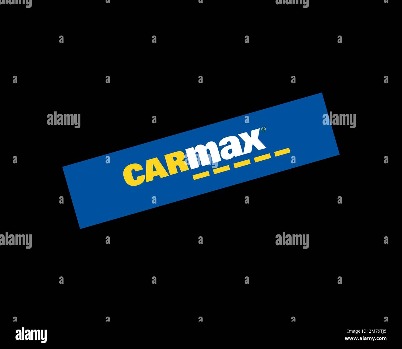 CarMax, rotated logo, black background Stock Photo Alamy