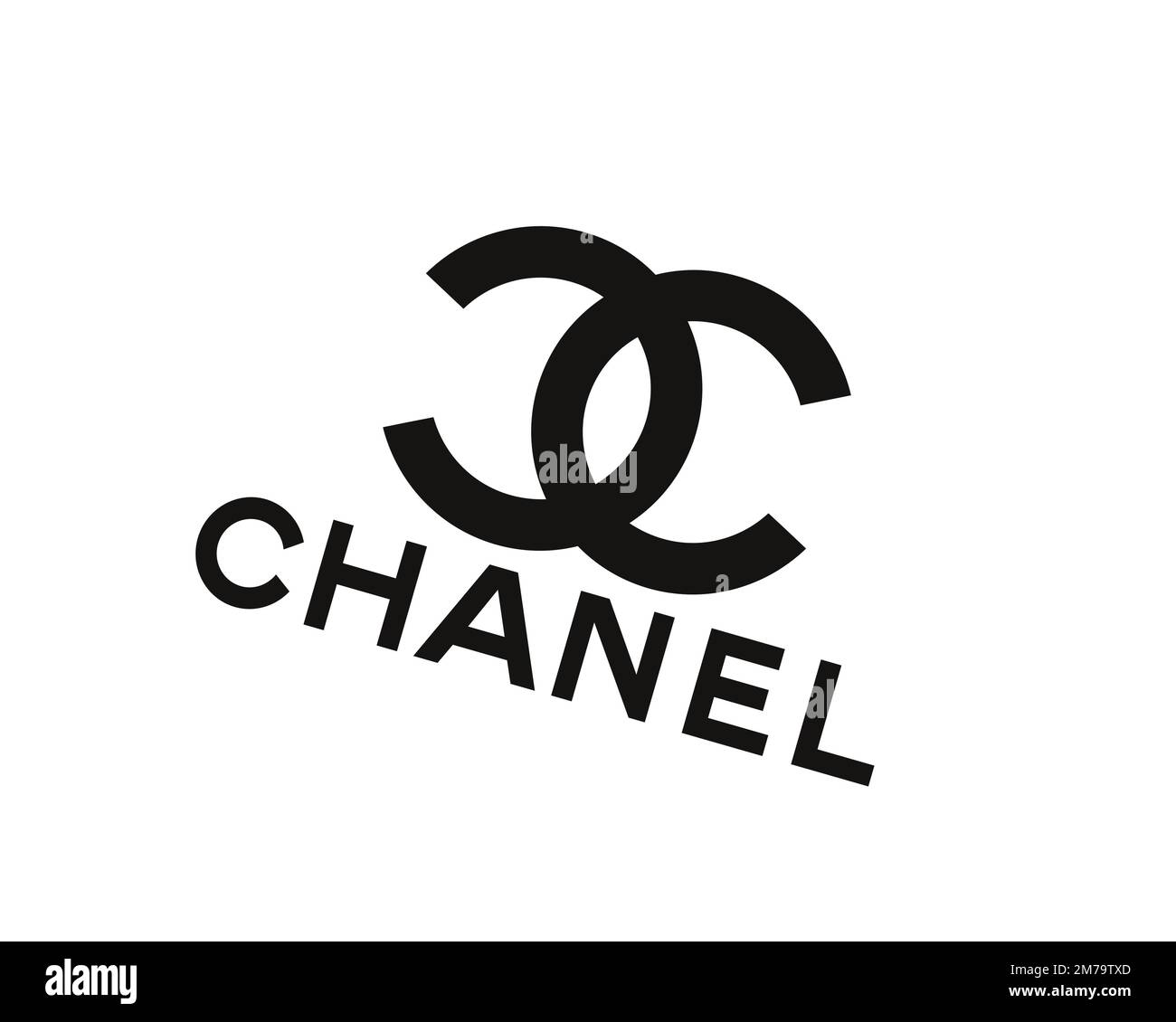 Chanel brand clothes logo symbol with name black Vector Image