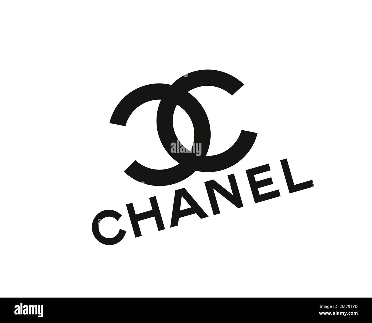 Chanel Rotated Logo White Background Stock Photo  Alamy