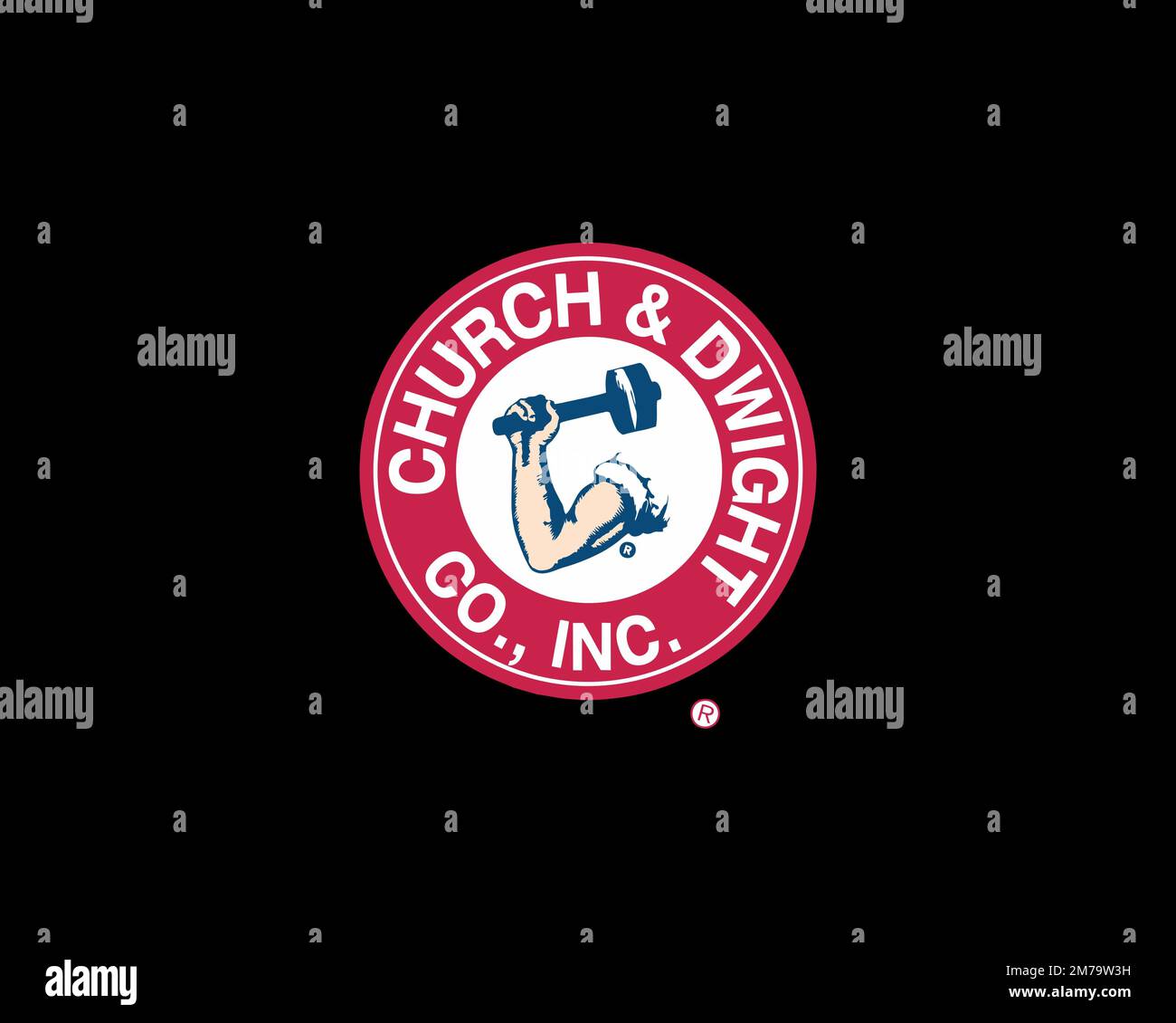 Church & Dwight, Rotated Logo, Black Background B Stock Photo Alamy