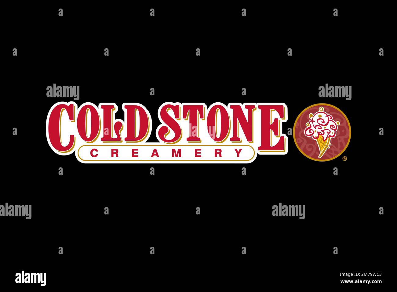 Cold Stone Creamery, Logo, Black background Stock Photo Alamy