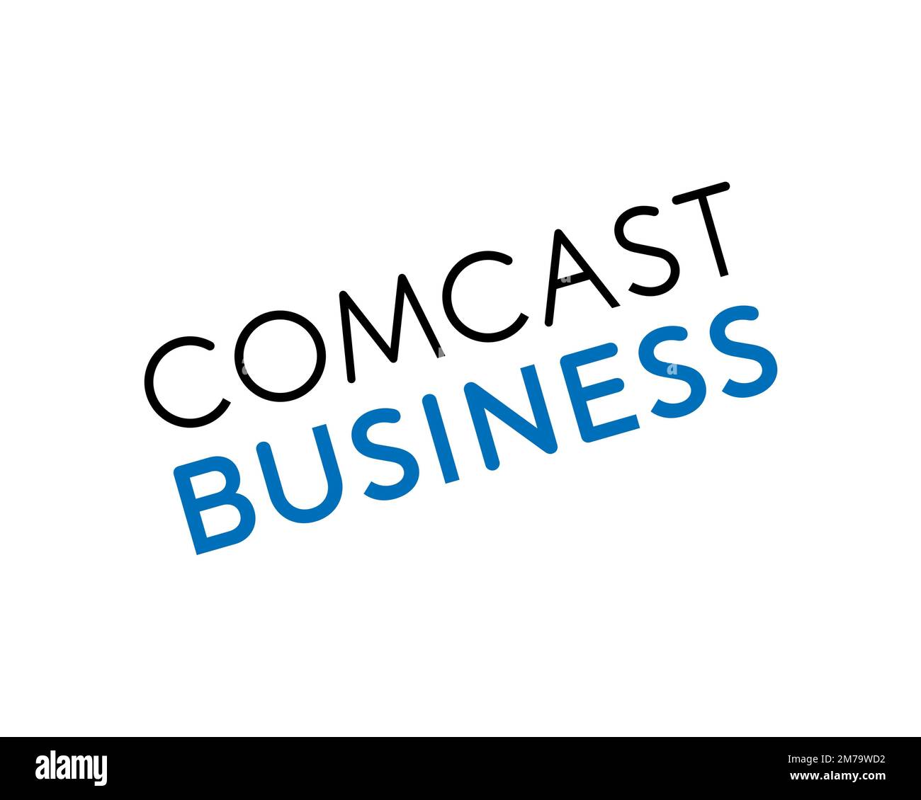 Comcast Business, Rotated Logo, White Background Stock Photo Alamy