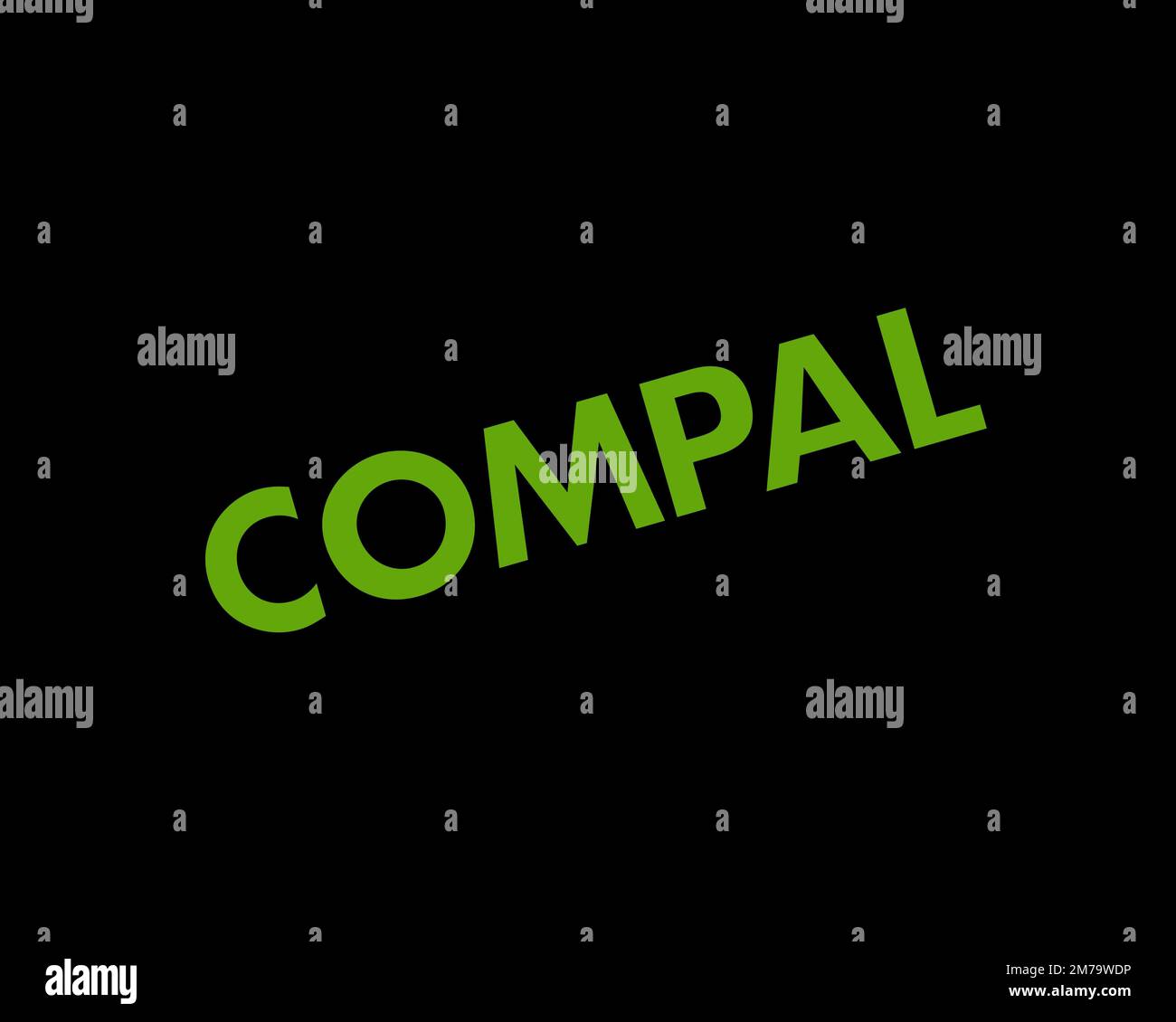 Compal Electronics, rotated logo, black background Stock Photo Alamy