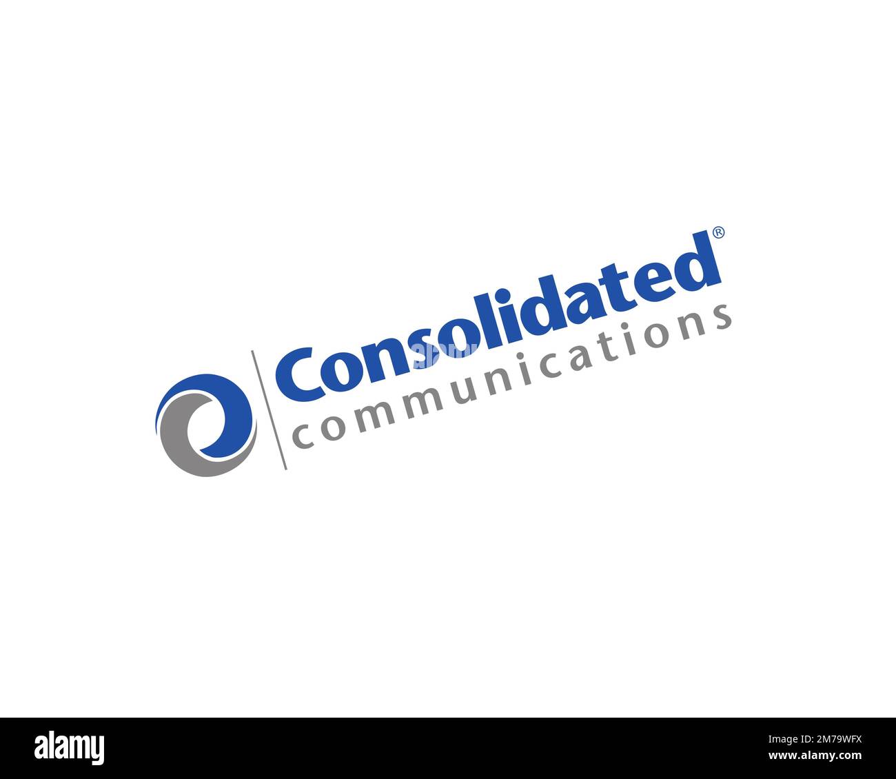 Consolidated Communications, rotated logo, white background Stock Photo