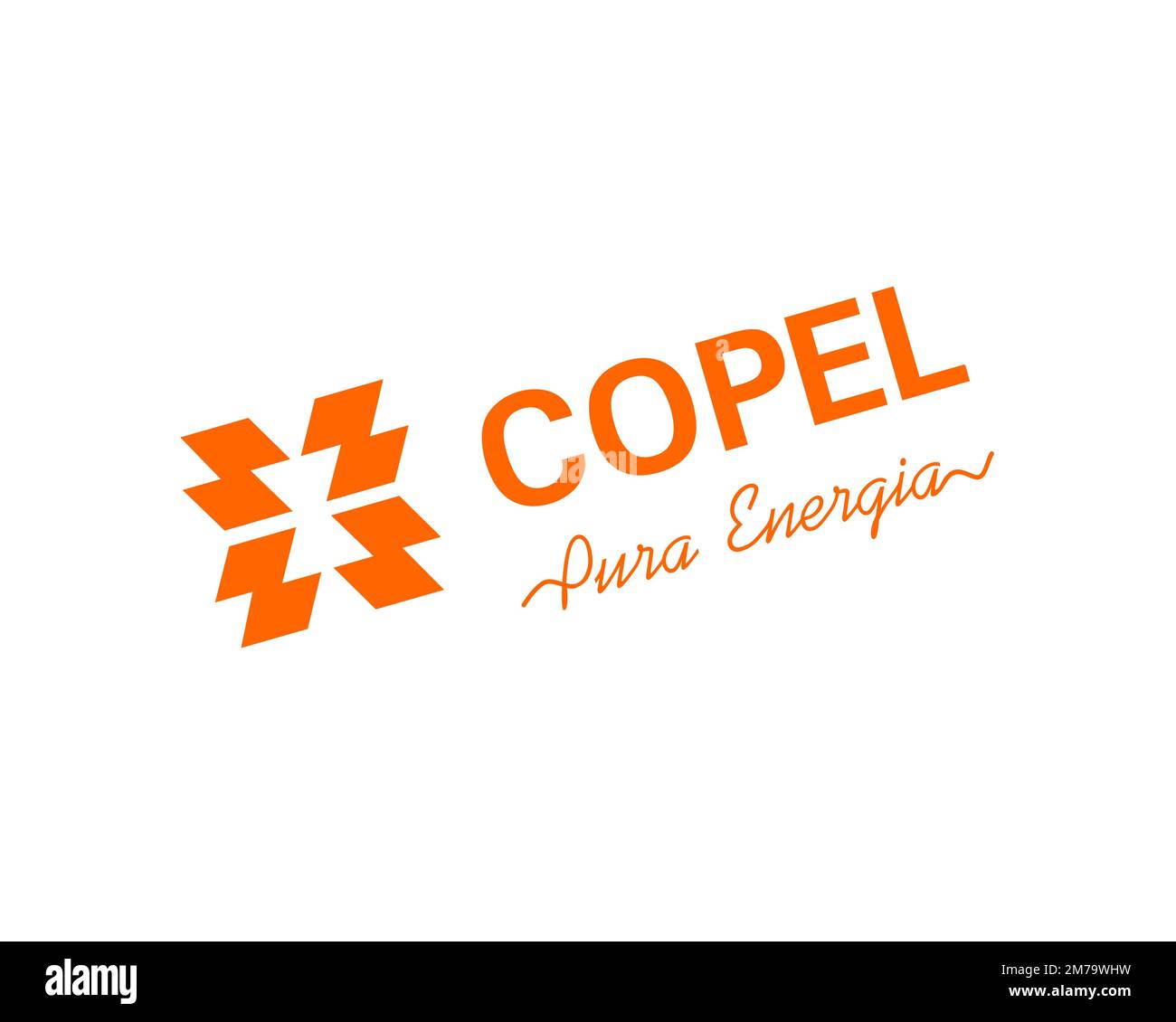 Copel, rotated logo, white background Stock Photo - Alamy