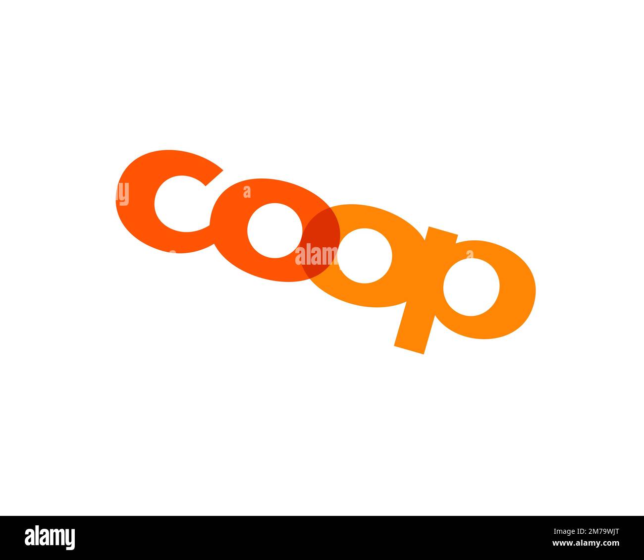 Coop Switzerland, rotated logo, white background B Stock Photo Alamy