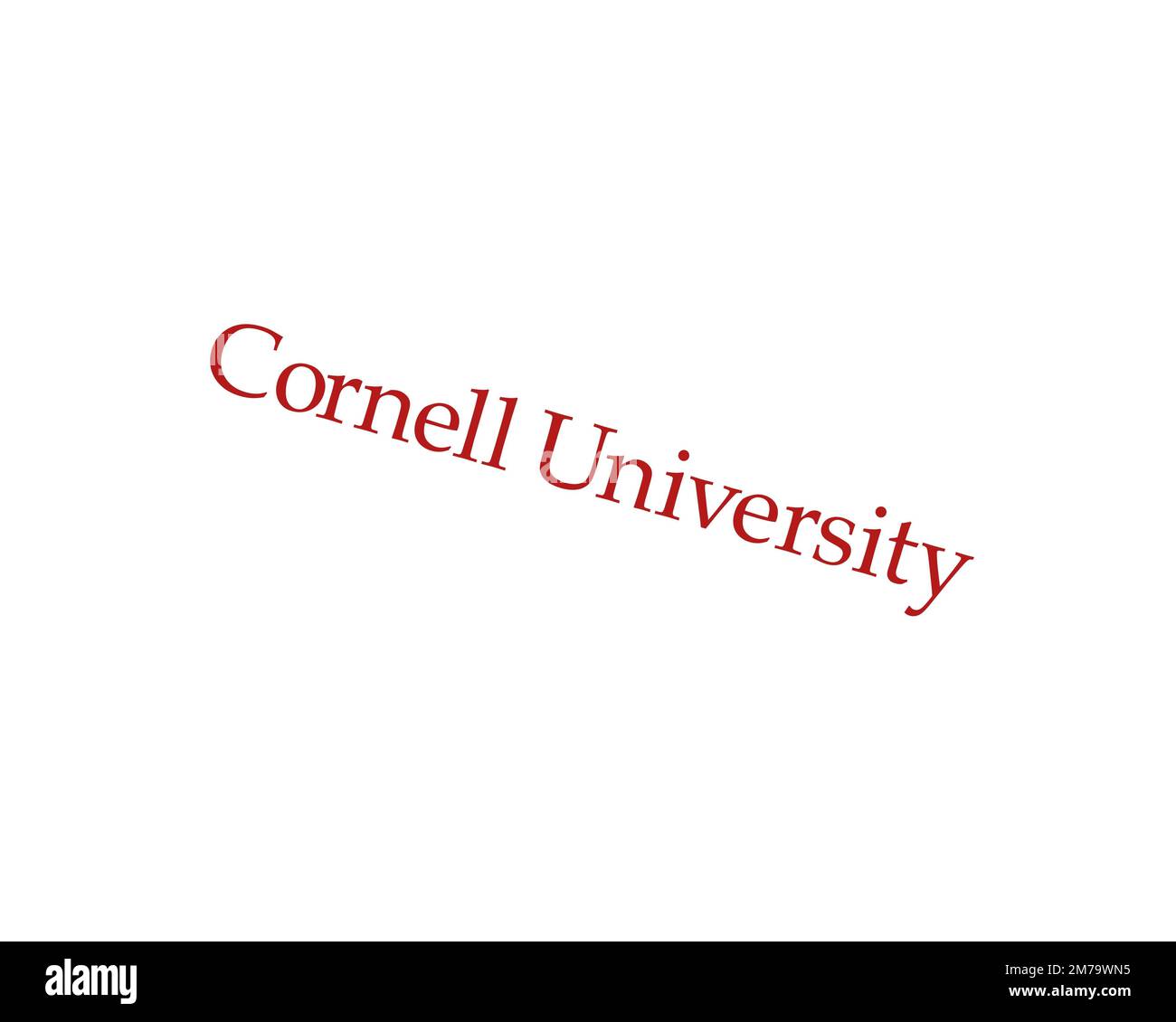 Cornell University, rotated logo, white background B Stock Photo Alamy
