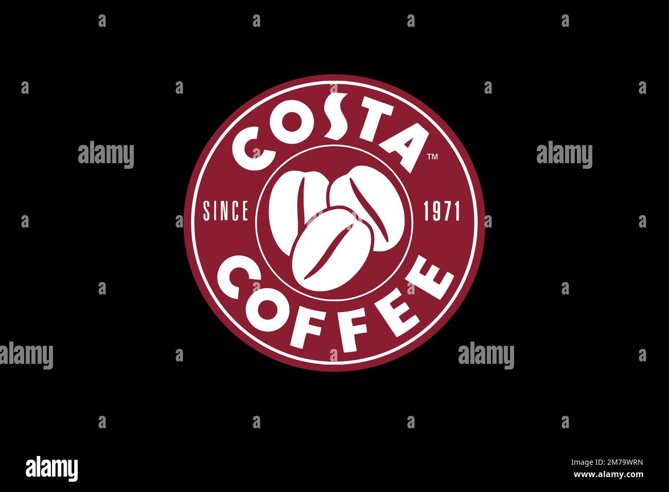 Costa Coffee, Logo, Black background Stock Photo Alamy