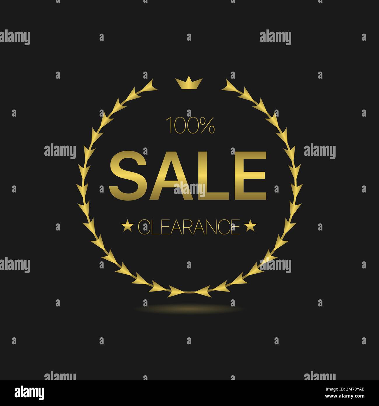 Sale clearance Golden laurel wreath vector label Stock Vector Image ...