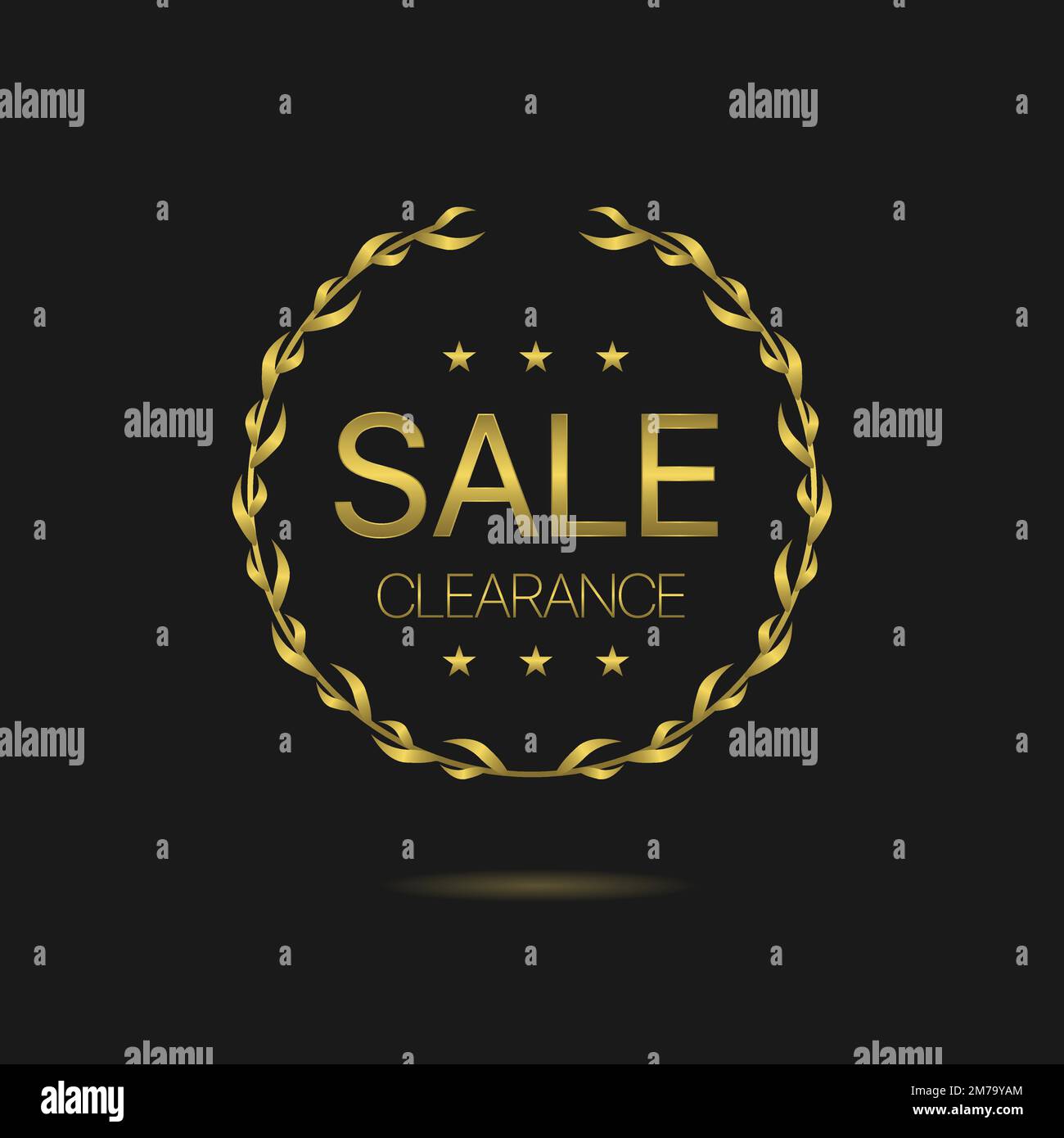 Sale clearance Golden laurel wreath vector label Stock Vector Image ...
