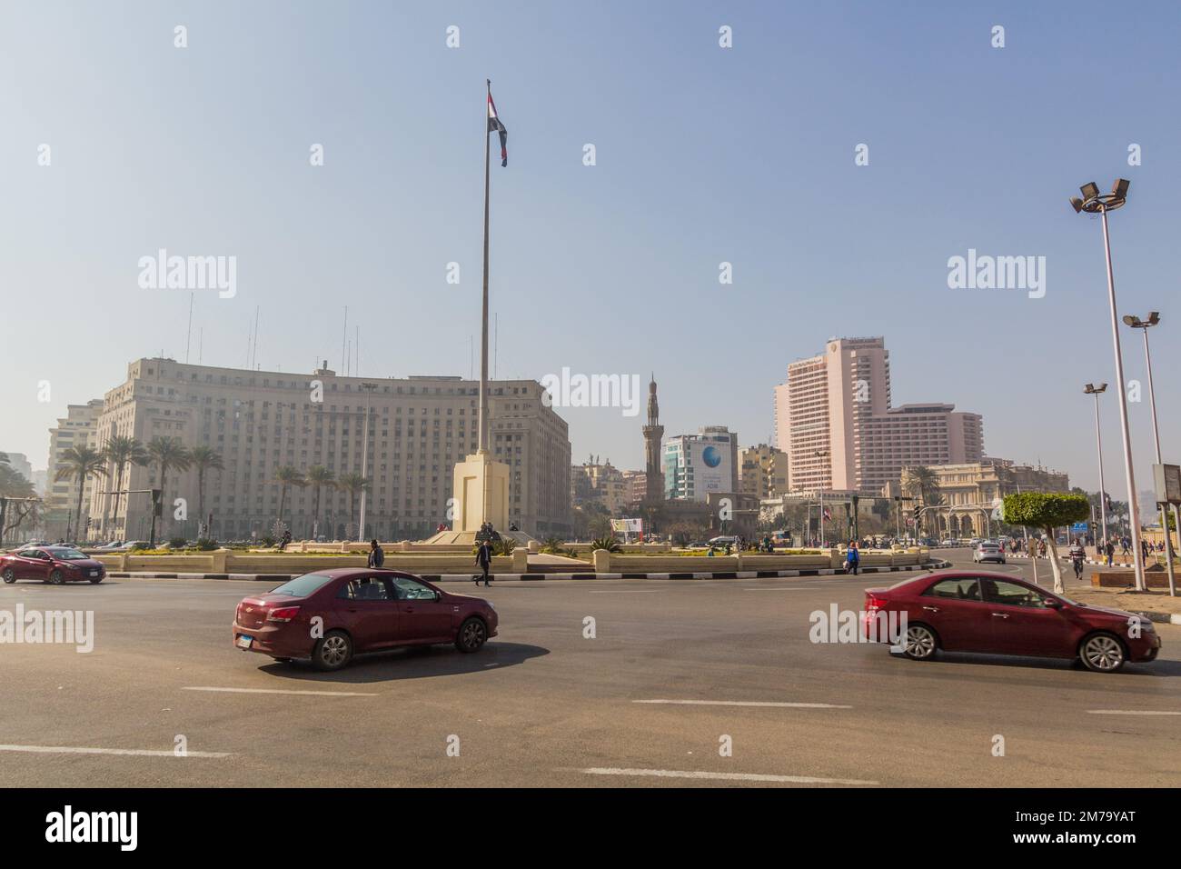 CAIRO, EGYPT - JANUARY 28, 2019: Tahrir square in Cairo, Egypt Stock Photo