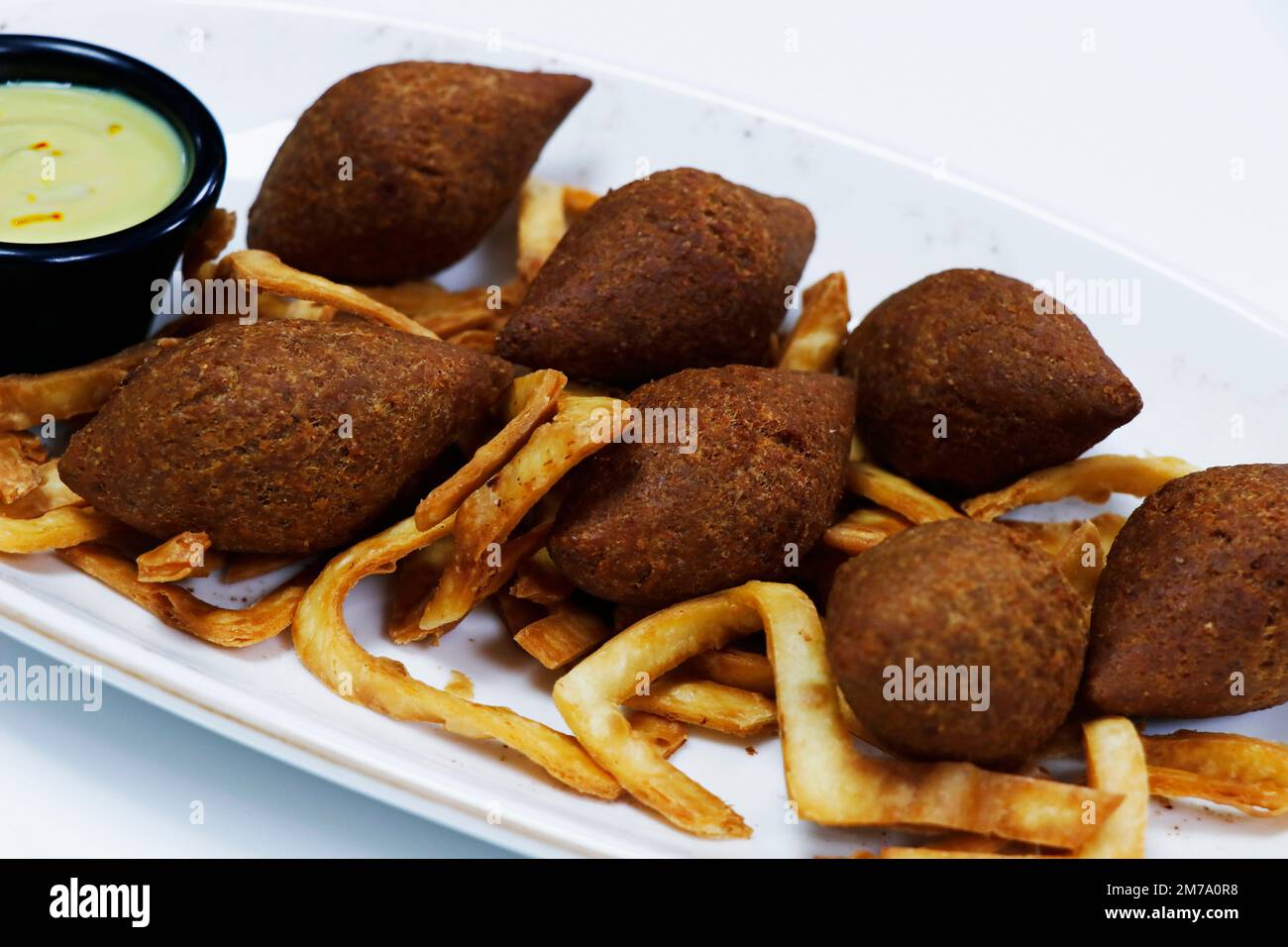 deep fried lamb kibbeh or kebbeh, popular middle eastern arabic