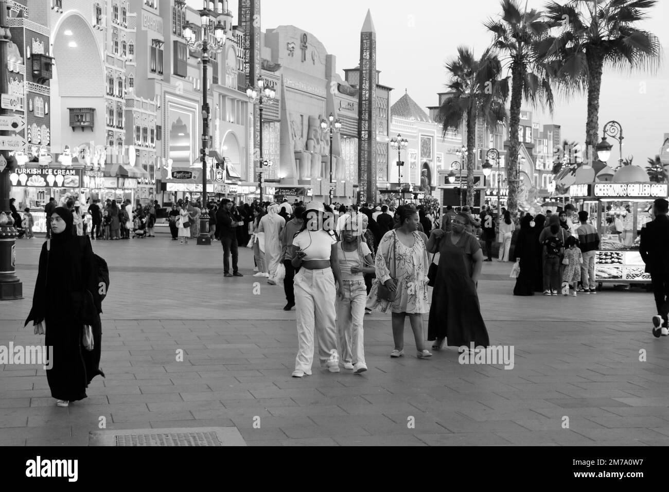 Dubai, United Arab Emirates - January 3 2023 group of people visiting