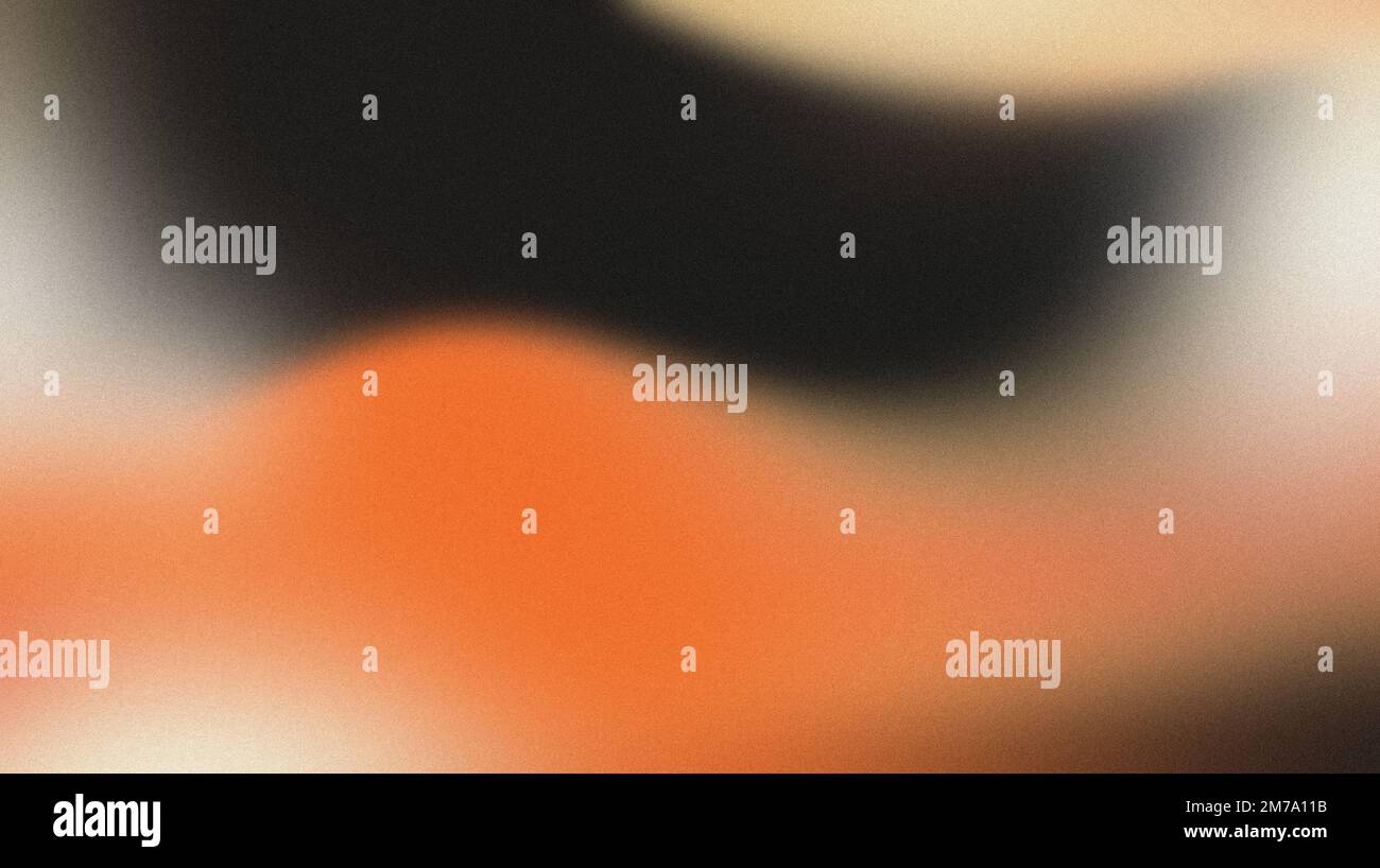 Orange yellow black color gradient background, grainy texture effect, web banner design Stock Photo