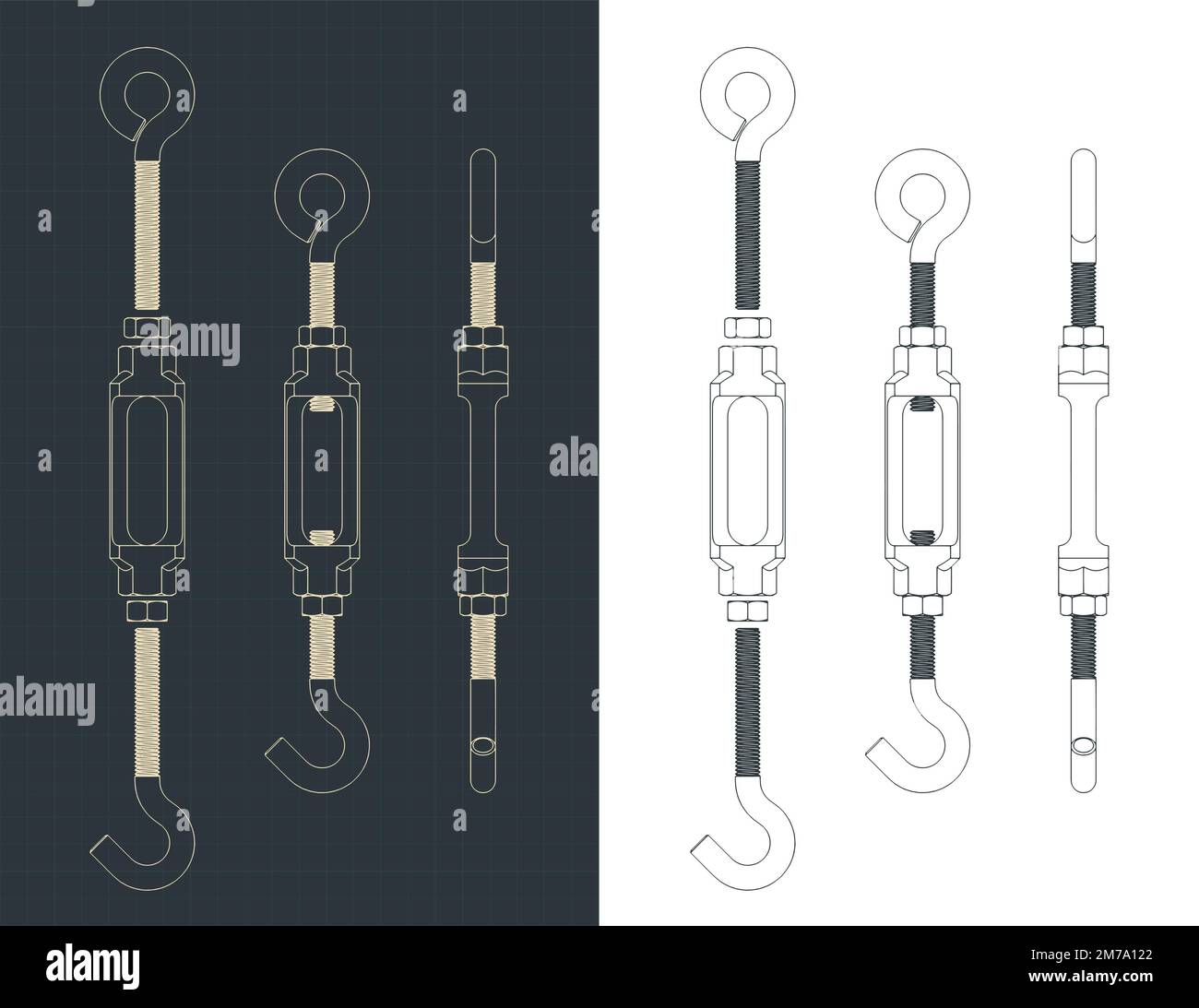 Steel turnbuckle Stock Vector Images Alamy